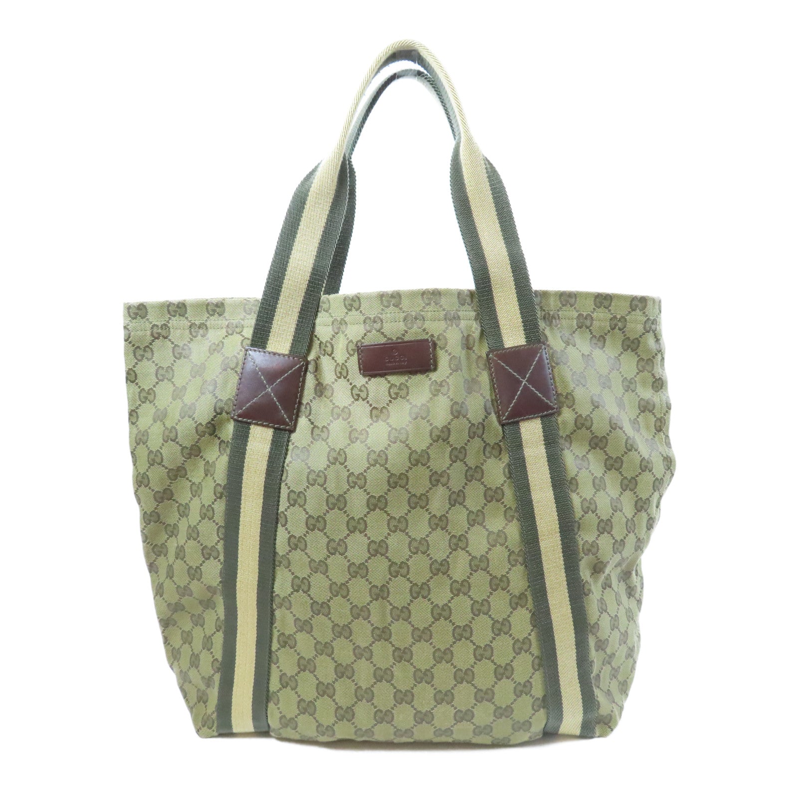 GUCCI 帆布Shoulder Bag肩背袋啡色/綠色