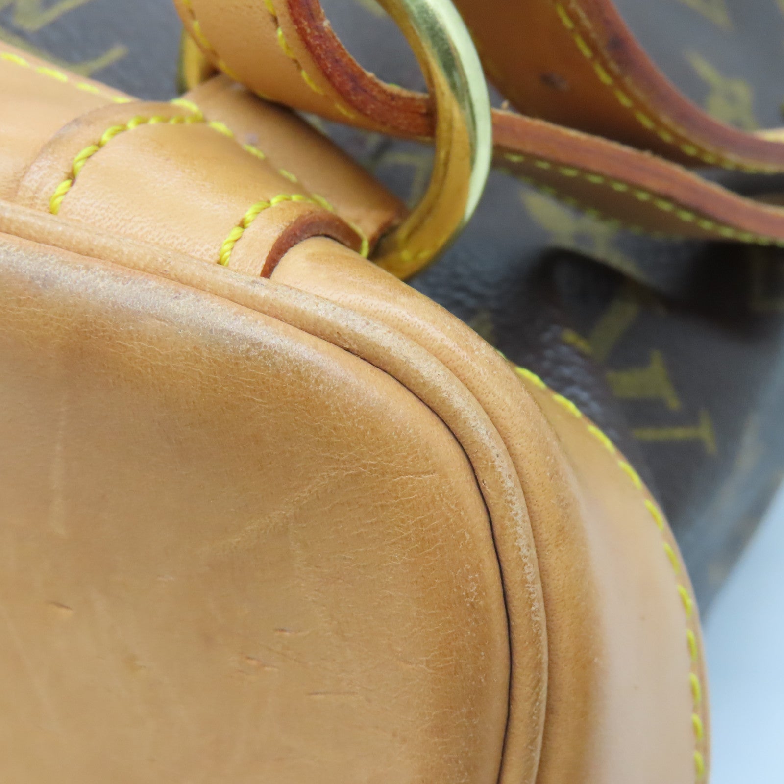 LOUIS VUITTON Monogram Montsouris GM金扣背包啡色