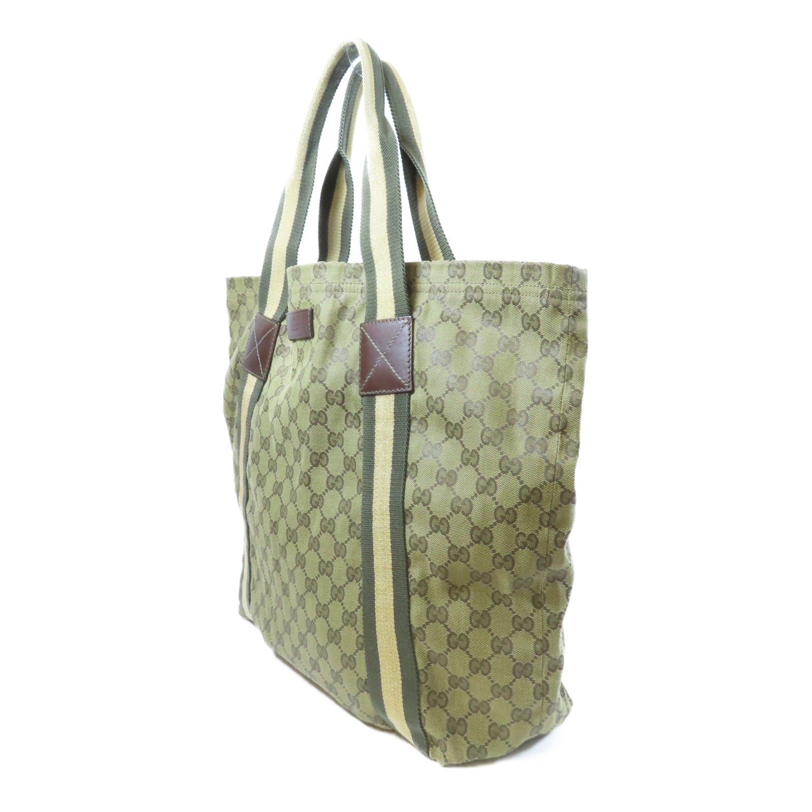 GUCCI 帆布Shoulder Bag肩背袋啡色/綠色