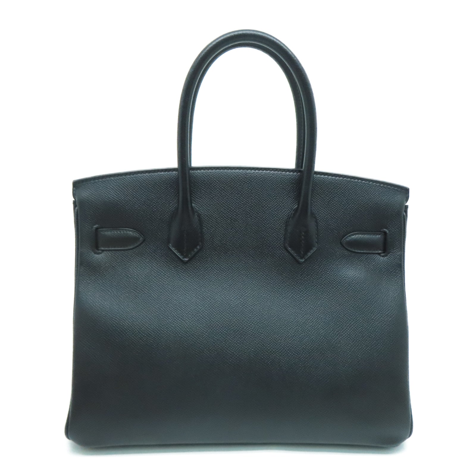 HERMES Epsom皮革Birkin 30金扣手挽袋Noir/黑色