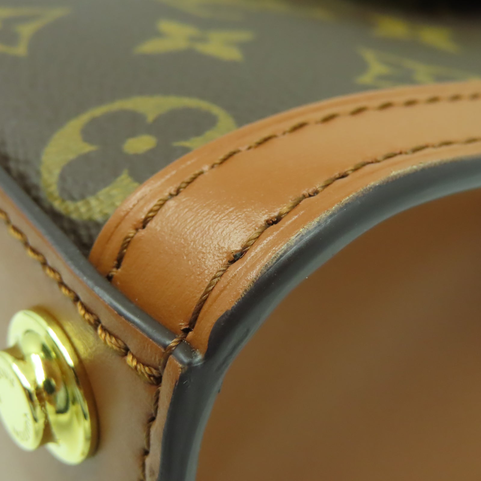 LOUIS VUITTON Monogram Dauphine Capitale金扣手挽肩背兩用袋棕色