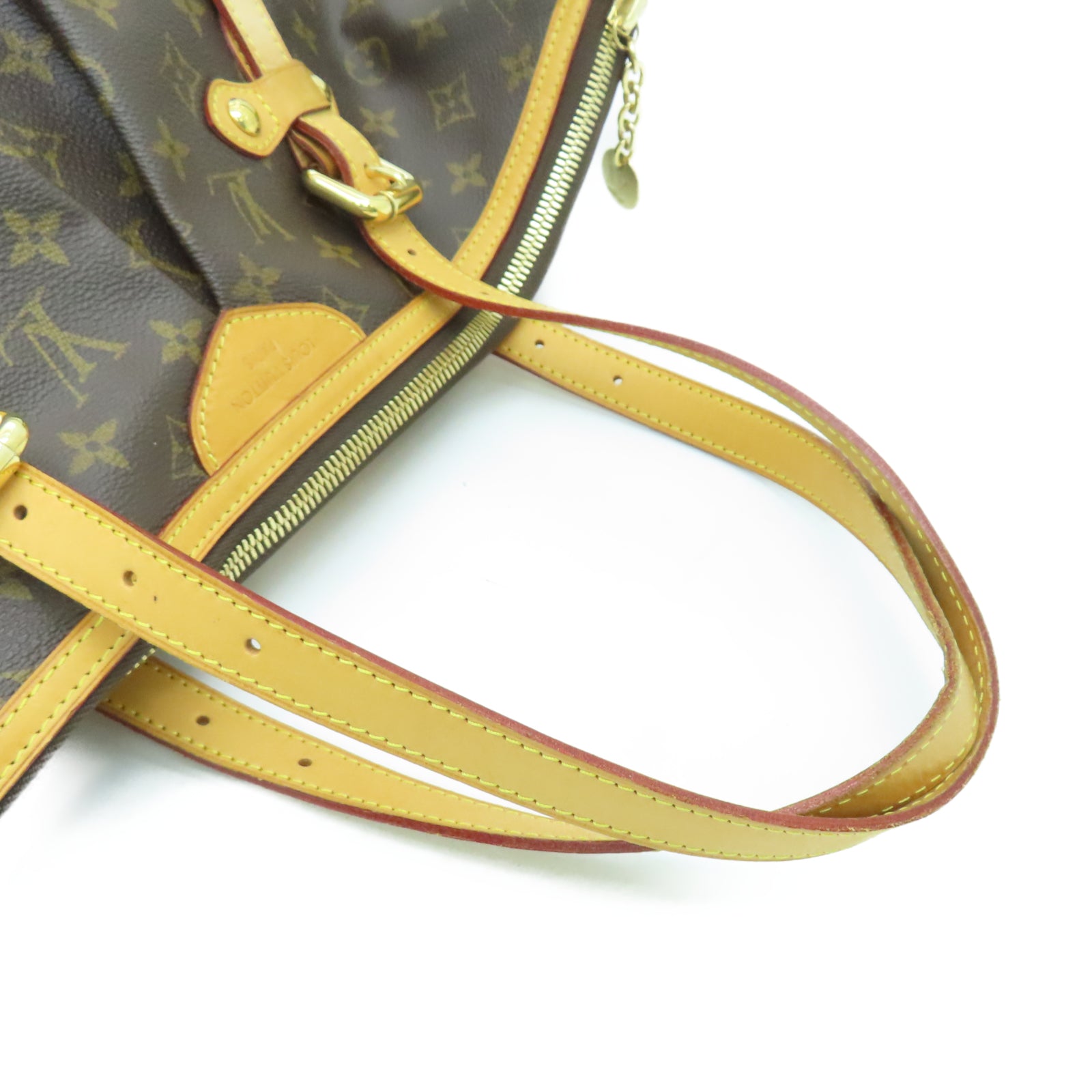 LOUIS VUITTON Monogram Palermo GM金扣手挽肩背兩用袋棕色