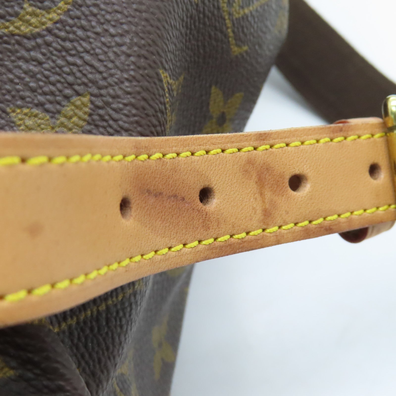 LOUIS VUITTON Monogram Montsouris GM金扣背包啡色