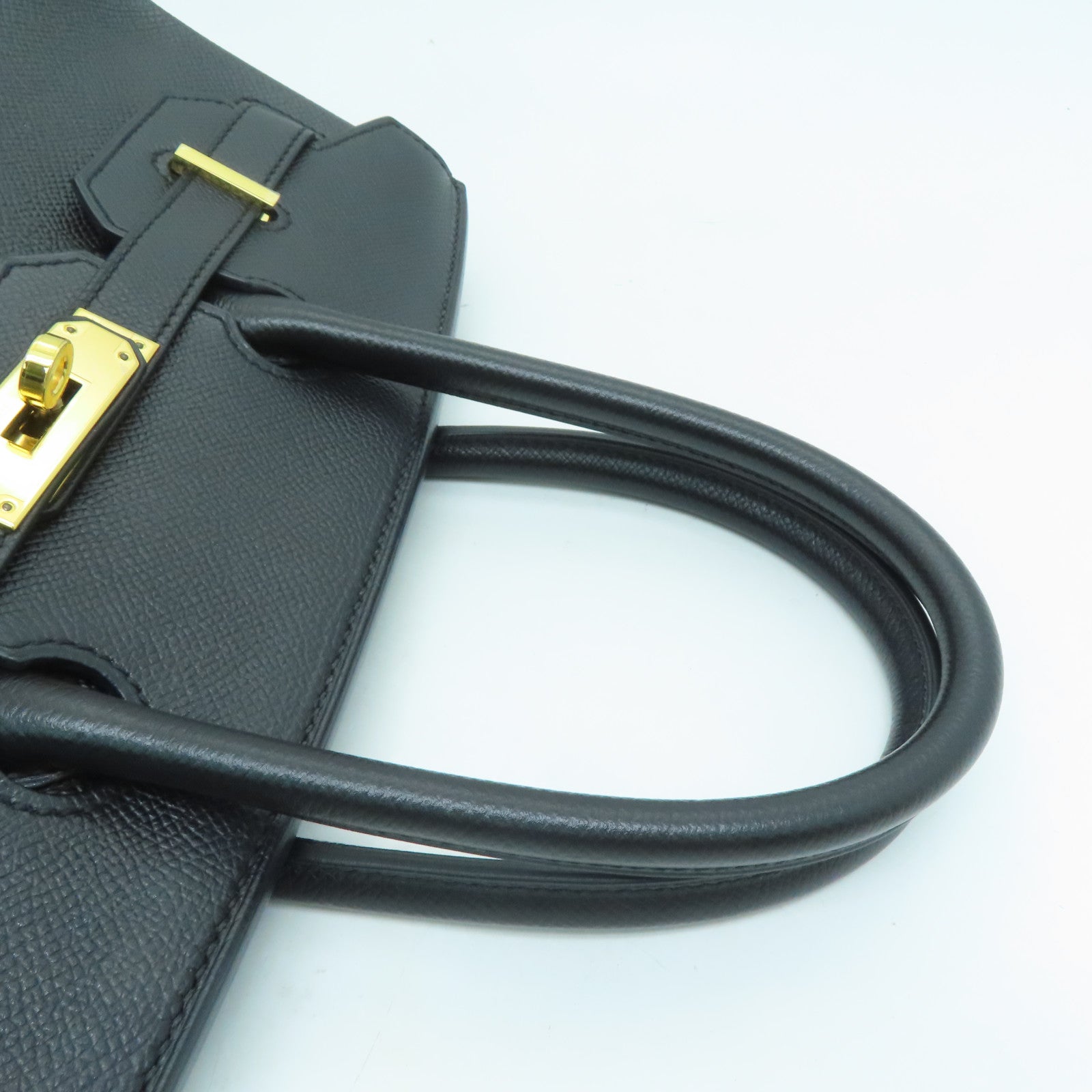 HERMES Epsom皮革Birkin 30金扣手挽袋Noir/黑色
