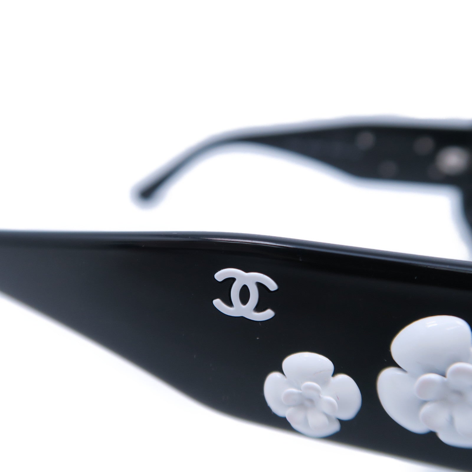 CHANEL PVC Sunglasses太陽眼鏡黑色/白色