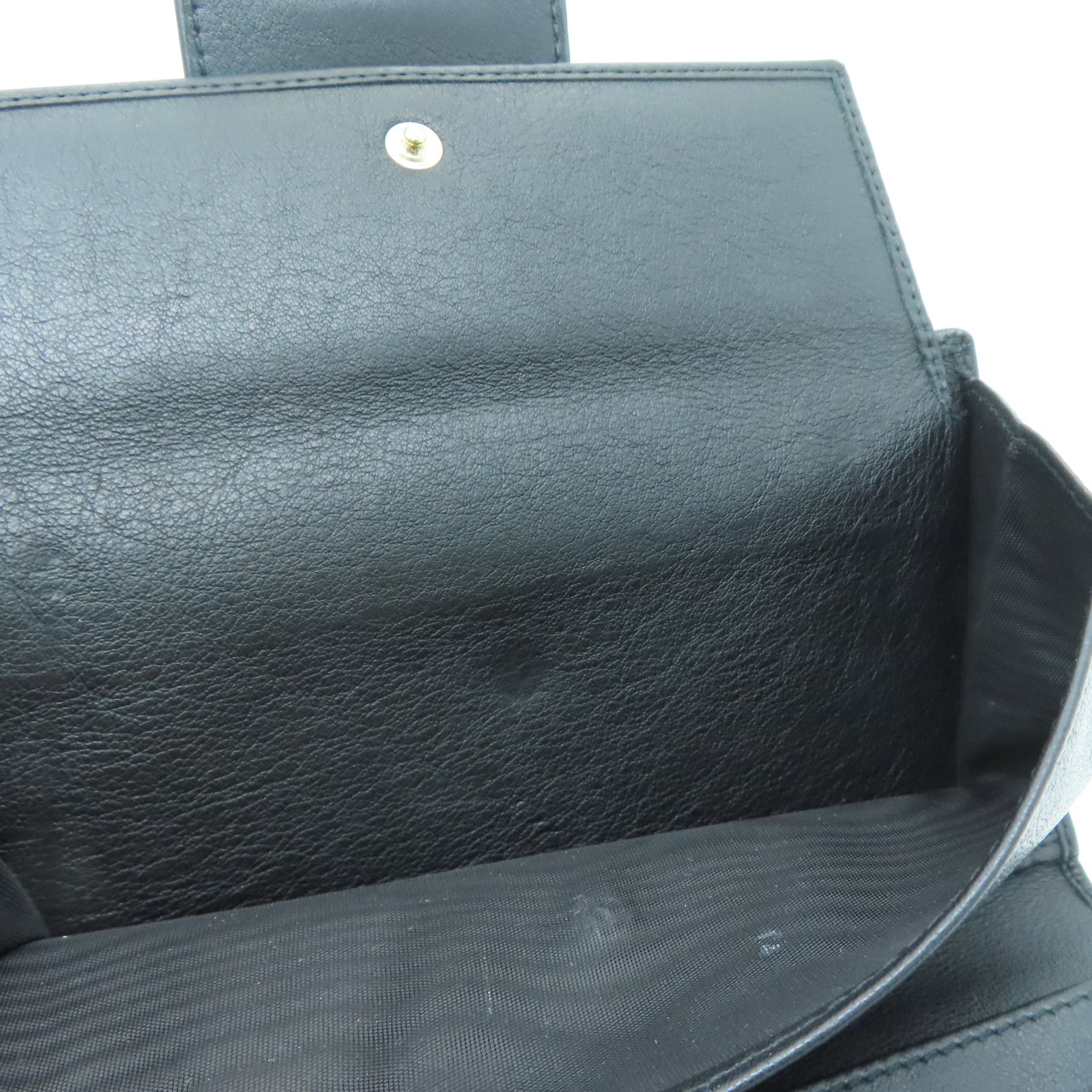 GUCCI 【激減優惠】牛皮皮革Long Wallet銀扣長錢包黑色