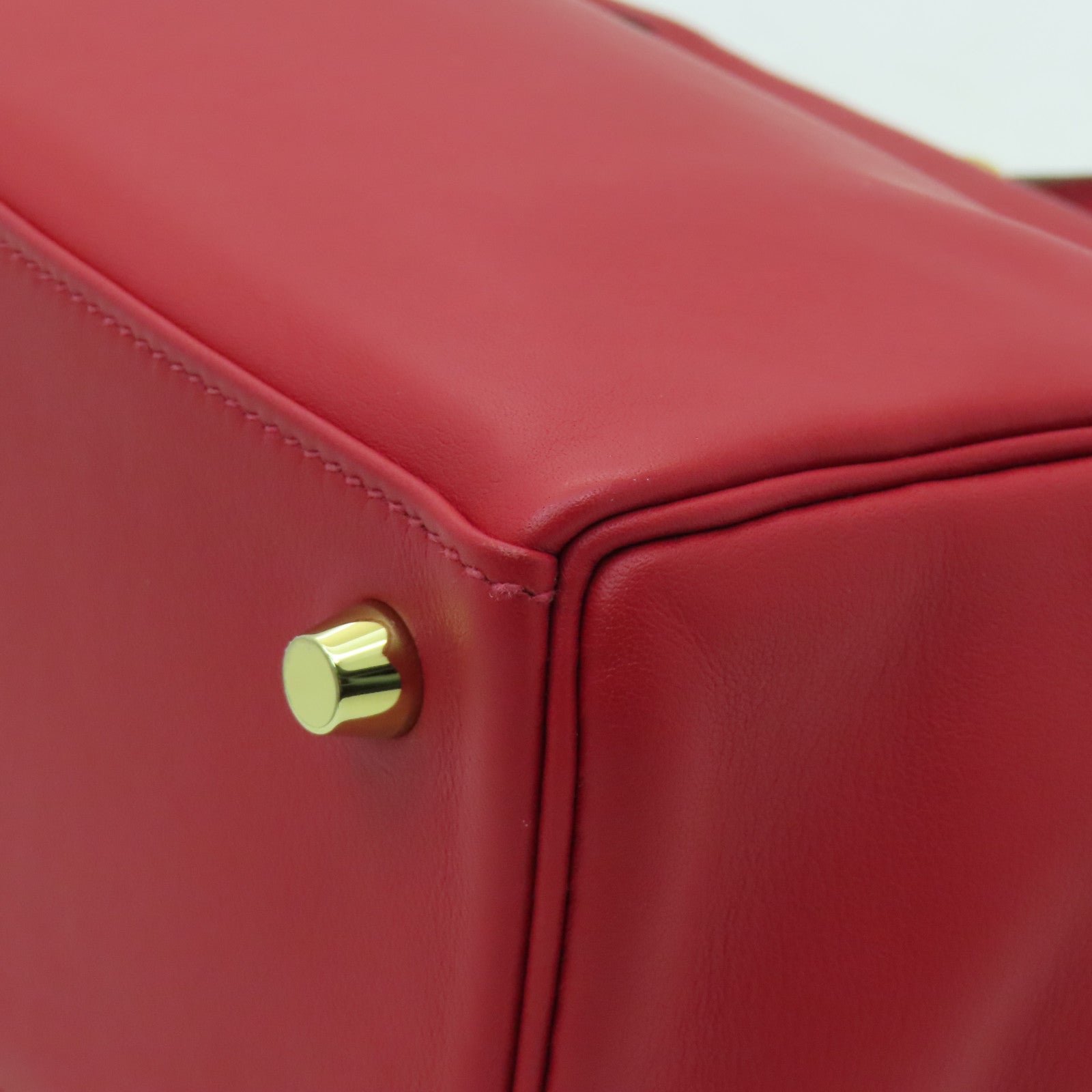 HERMES Swift皮革Kelly 25金扣手挽肩背兩用袋Rouge Piment辣椒紅色
