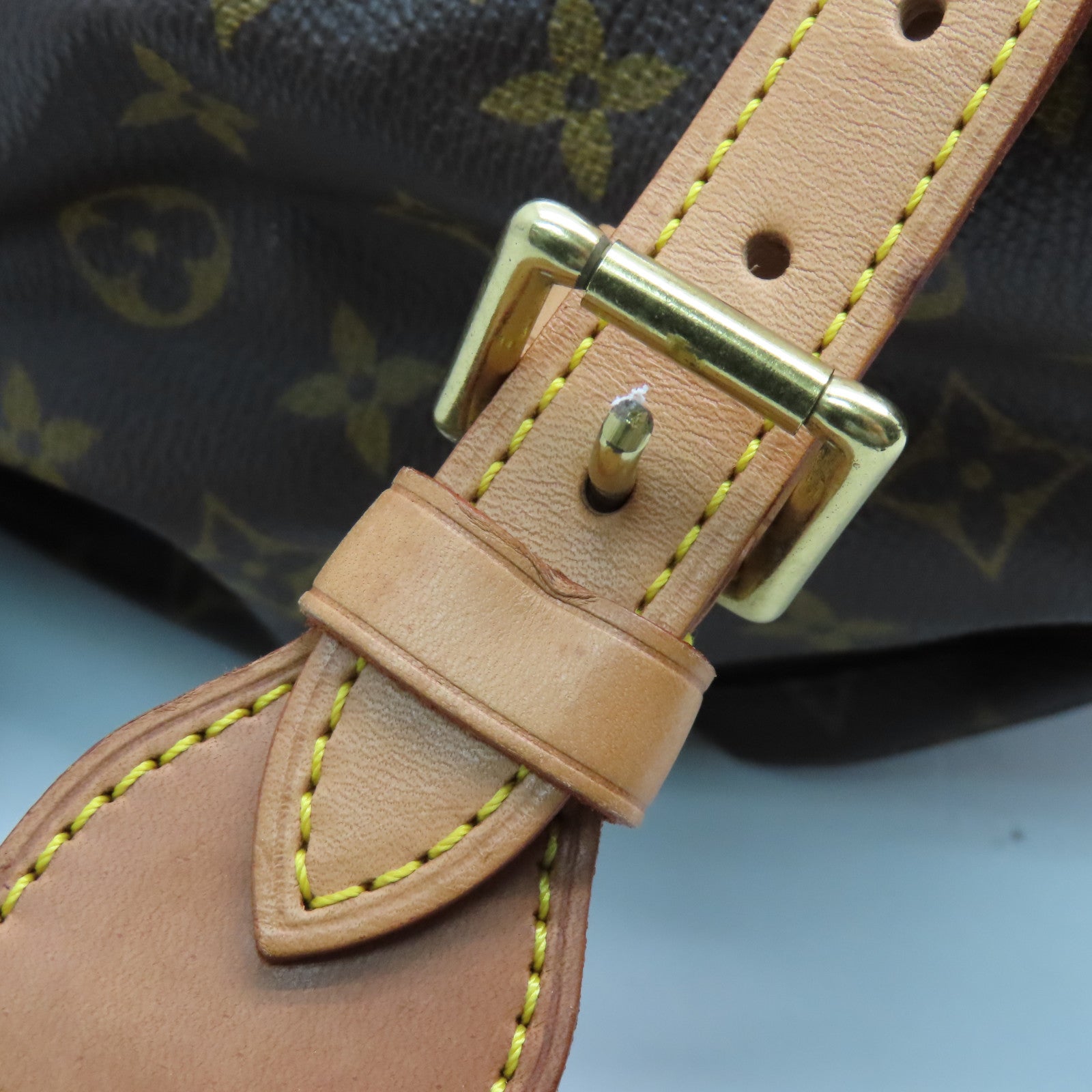 LOUIS VUITTON Monogram Montsouris GM金扣背包啡色