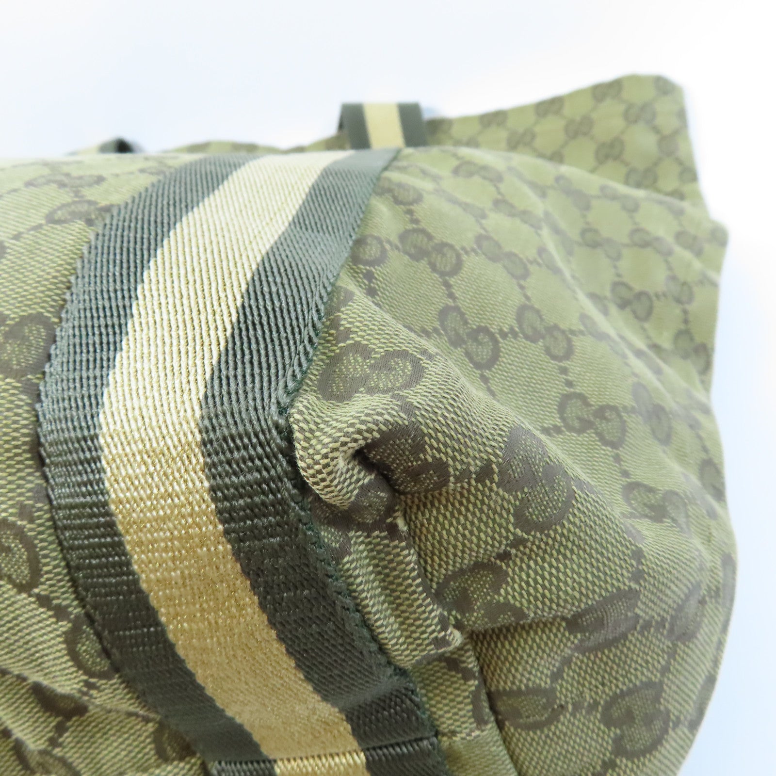 GUCCI 帆布Shoulder Bag肩背袋啡色/綠色