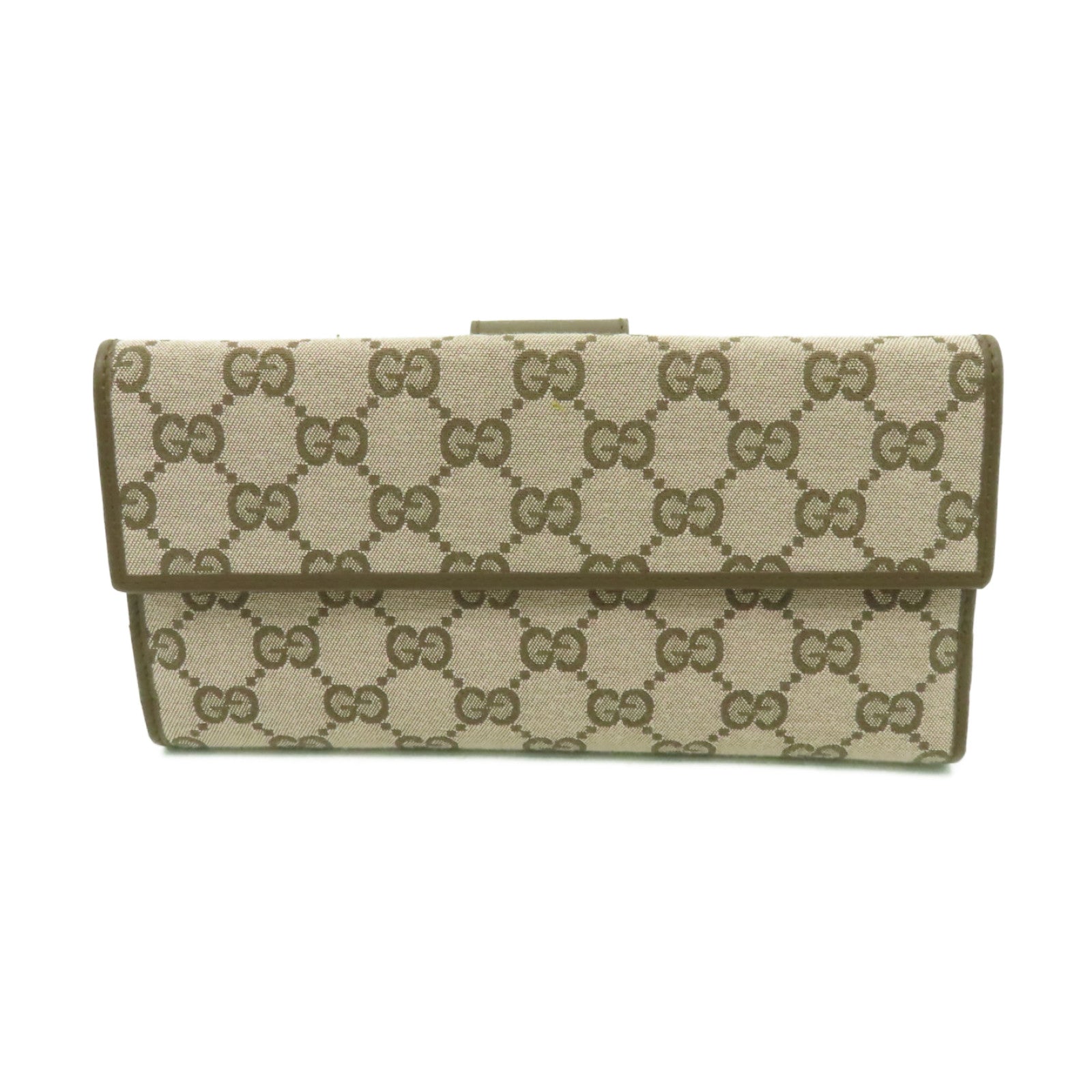 GUCCI 【激減優惠】帆布Long Wallet銀扣長錢包棕色/粉紅色