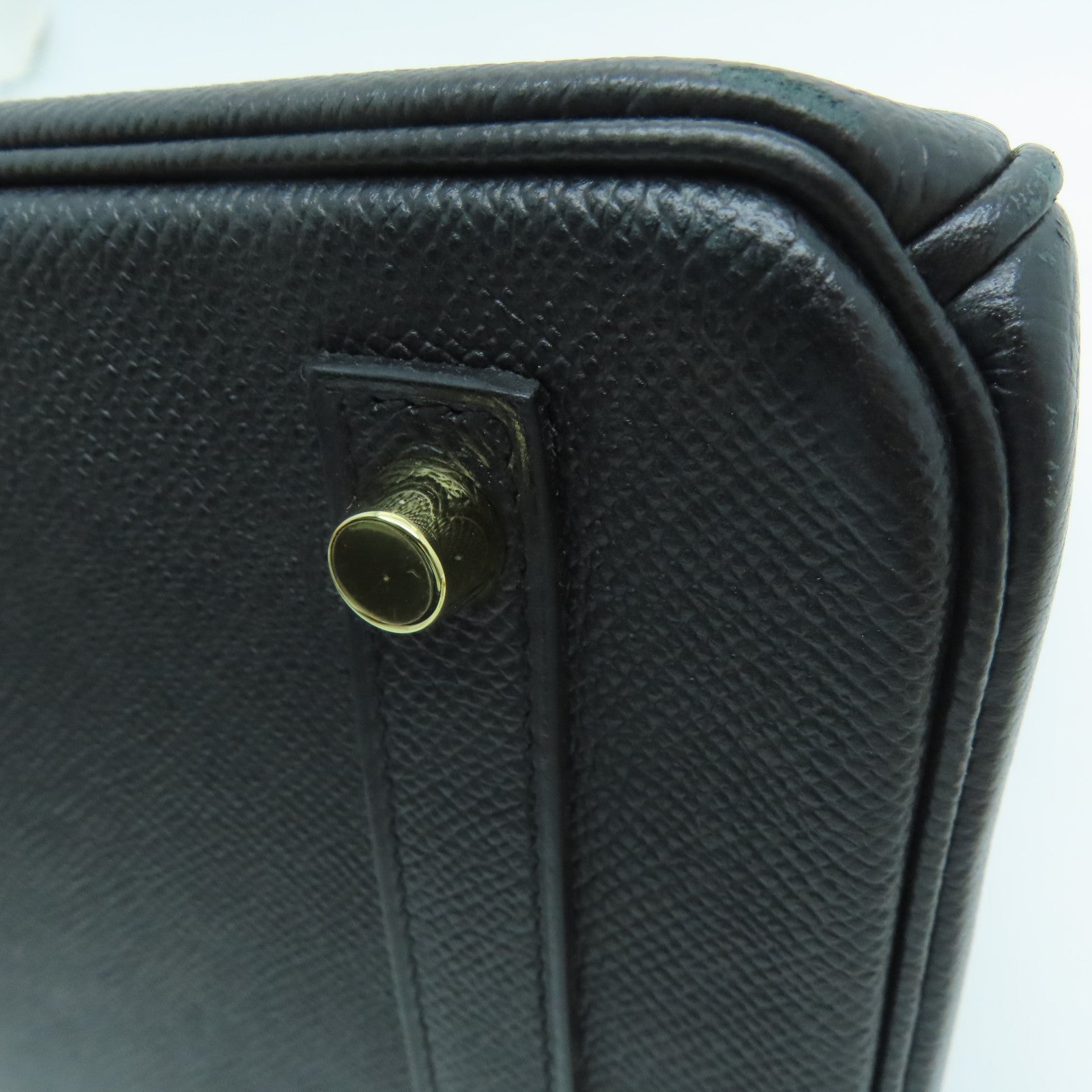 HERMES Epsom皮革Birkin 30金扣手挽袋Noir/黑色