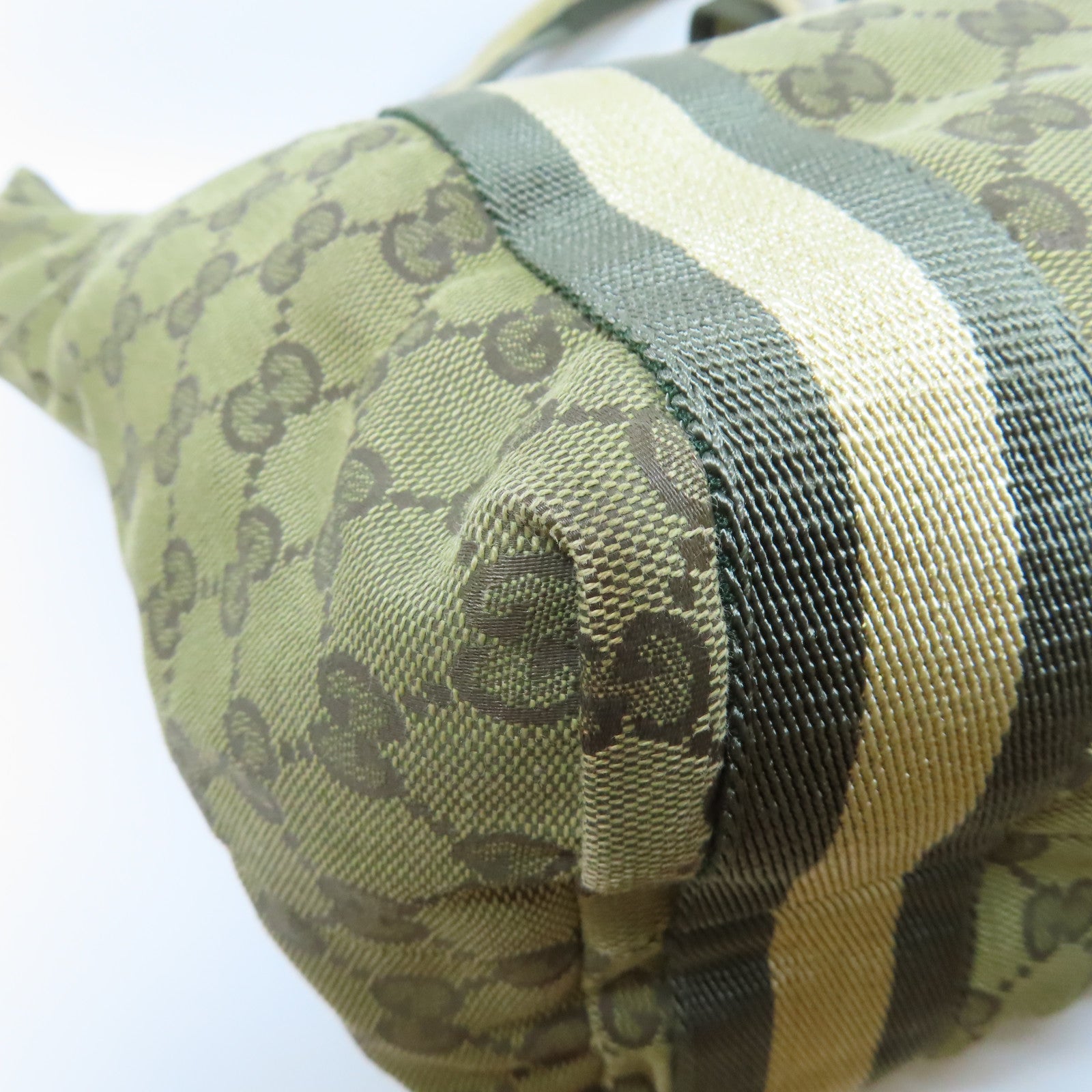 GUCCI 帆布Shoulder Bag肩背袋啡色/綠色