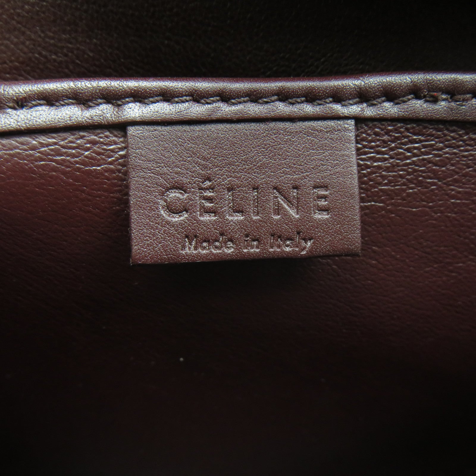 CELINE 牛皮皮革Nano Luggage金扣手挽肩背兩用袋紅色/黑色/米色