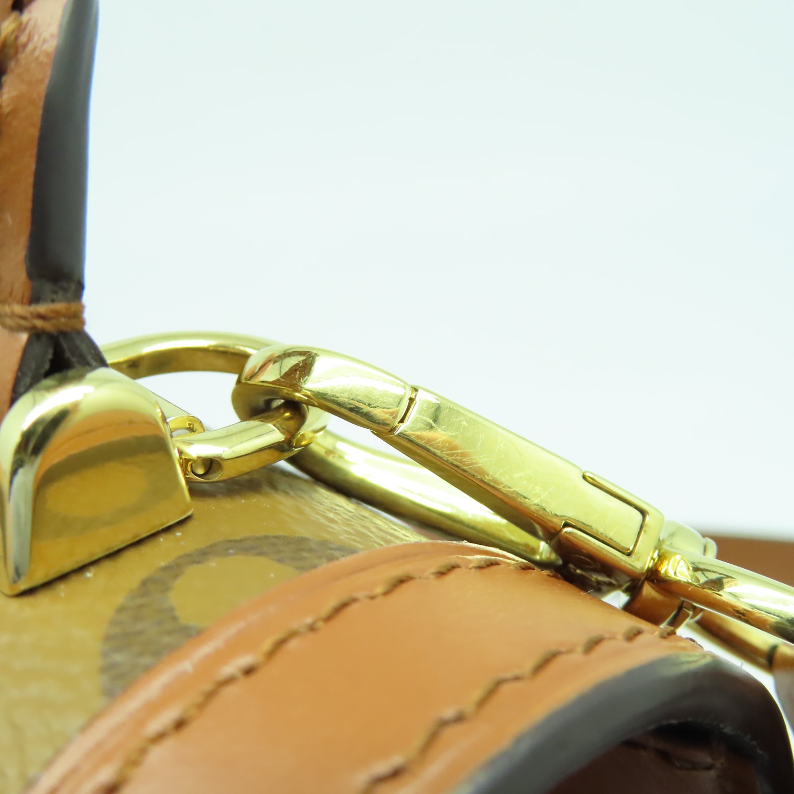 LOUIS VUITTON Monogram Dauphine Capitale金扣手挽肩背兩用袋棕色