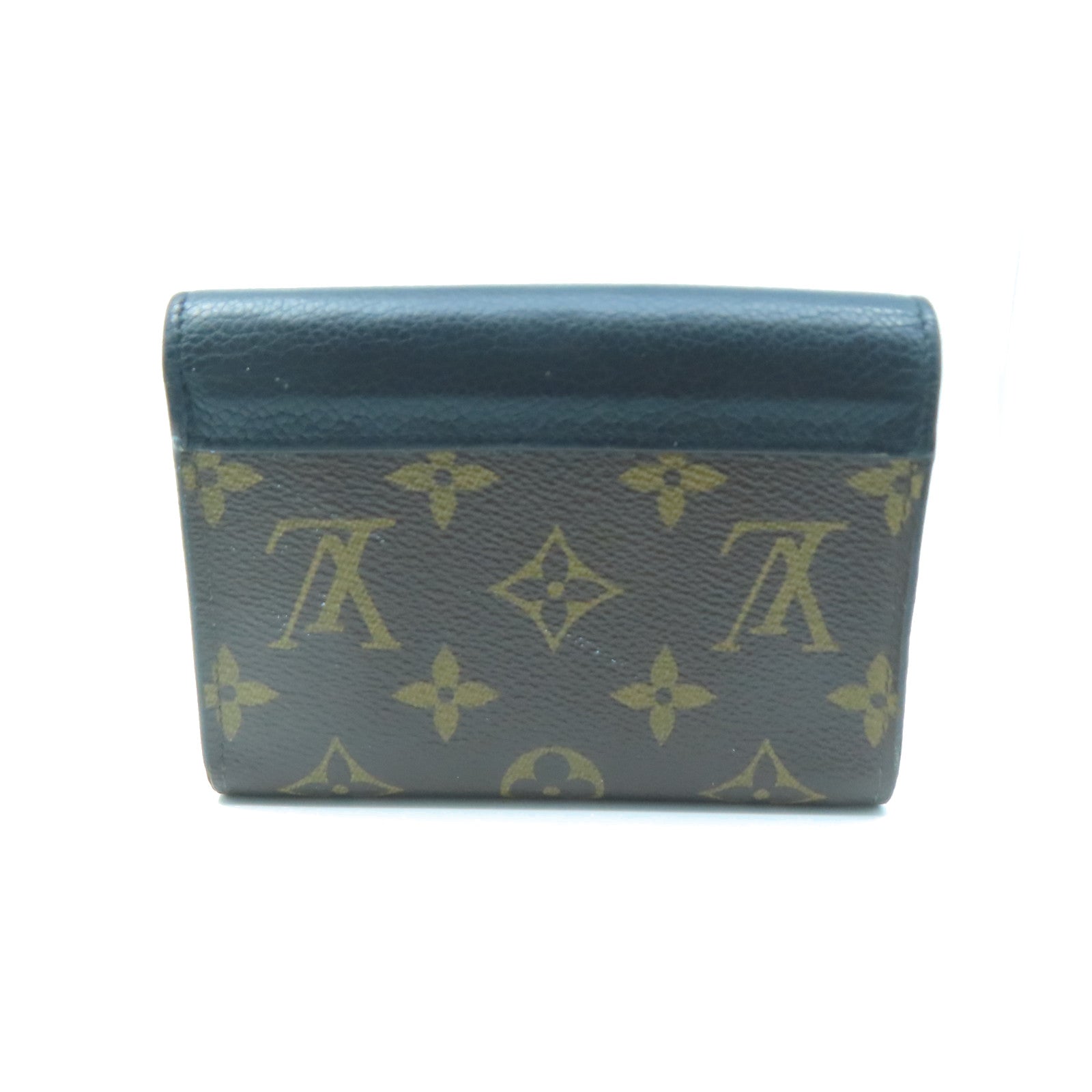 LOUIS VUITTON Monogram Wallet gold buckle wallet brown