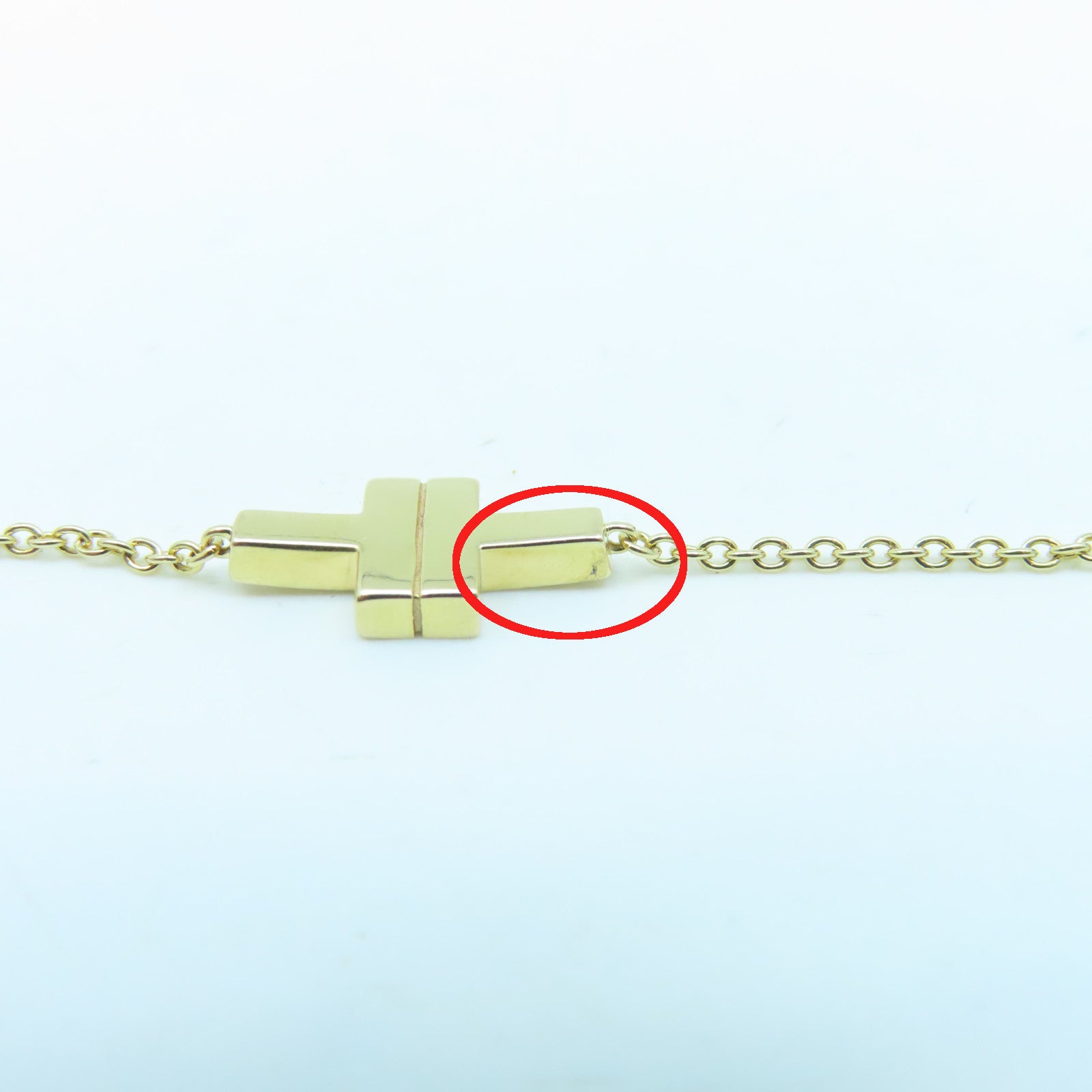 TIFFANY＆CO 【激減優惠】18K黃金T Double Chain金扣手鏈
