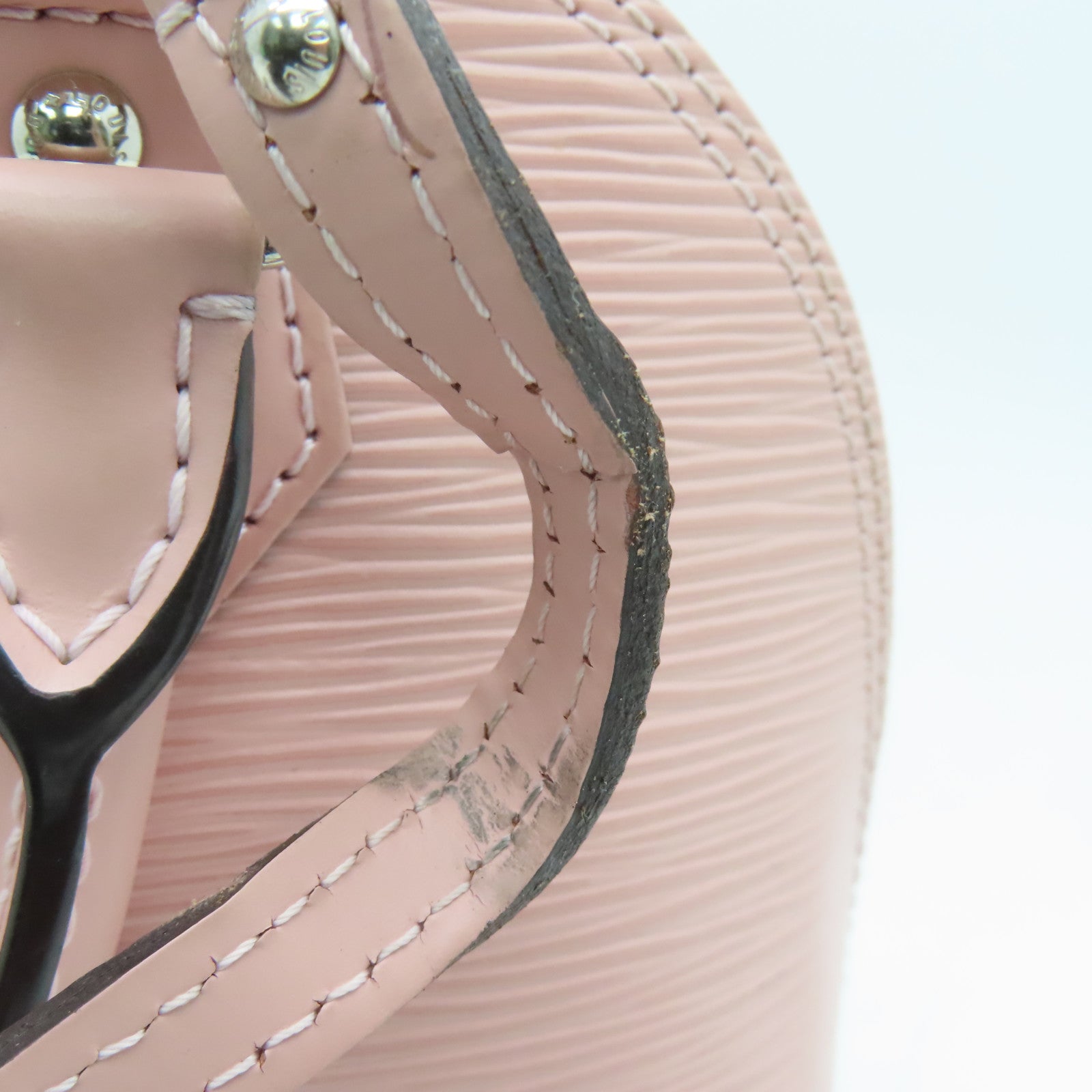 LOUIS VUITTON Epi Alma BB銀扣手挽肩背兩用袋粉紅色