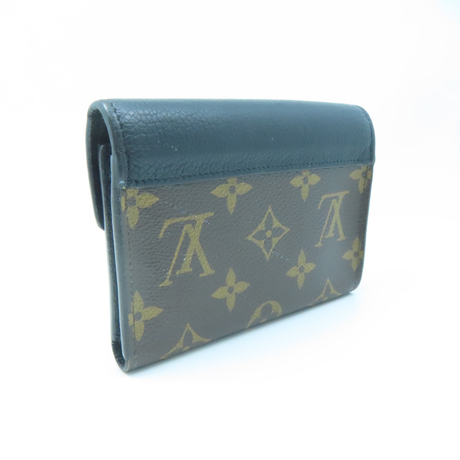 LOUIS VUITTON Monogram Wallet gold buckle wallet brown