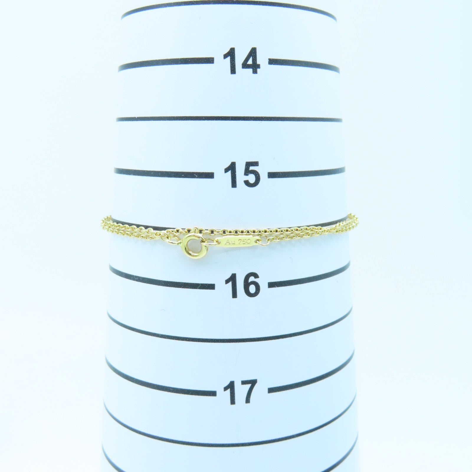 TIFFANY＆CO 【激減優惠】18K黃金T Double Chain金扣手鏈