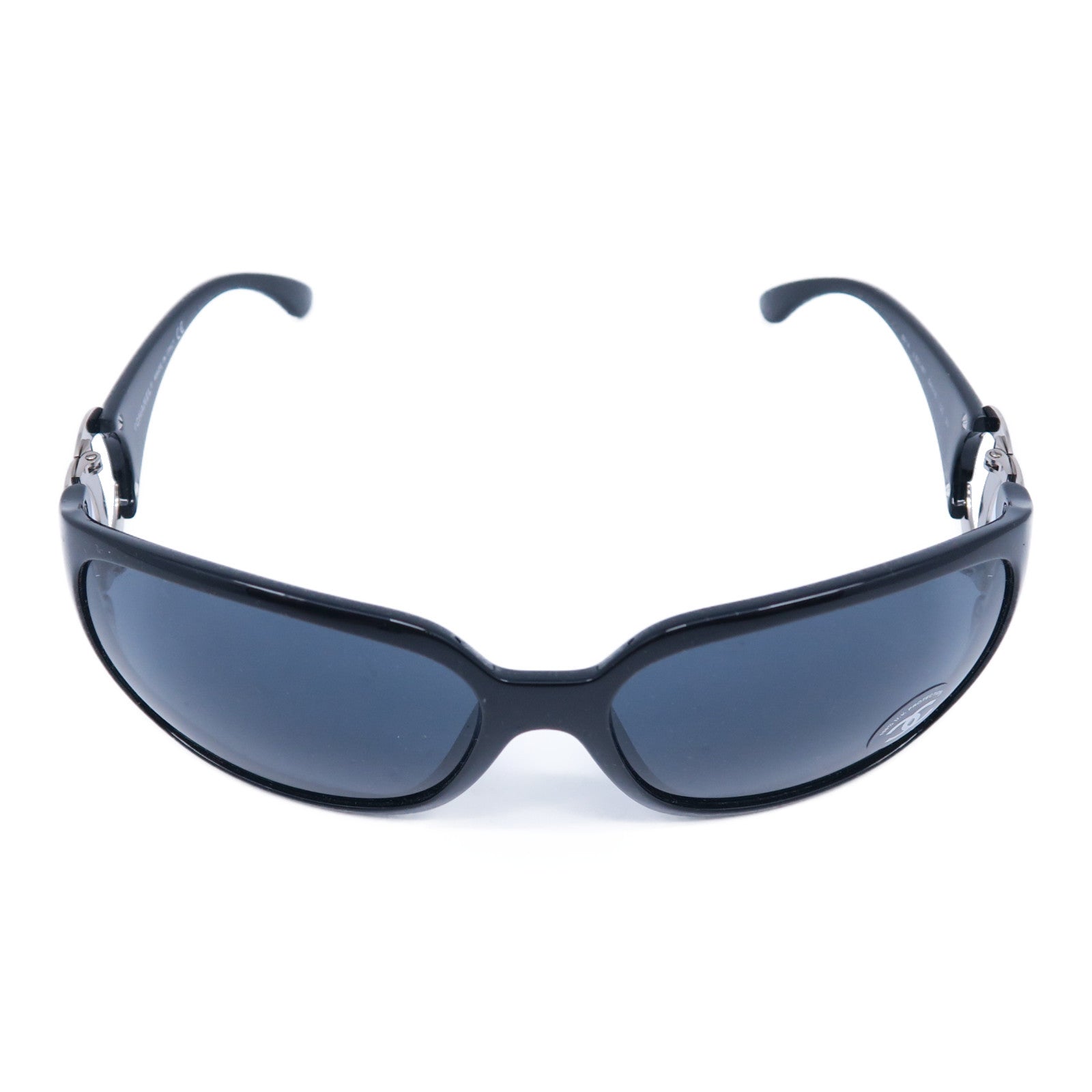 CHANEL PVC/金屬Sunglasses太陽眼鏡黑色/銀色