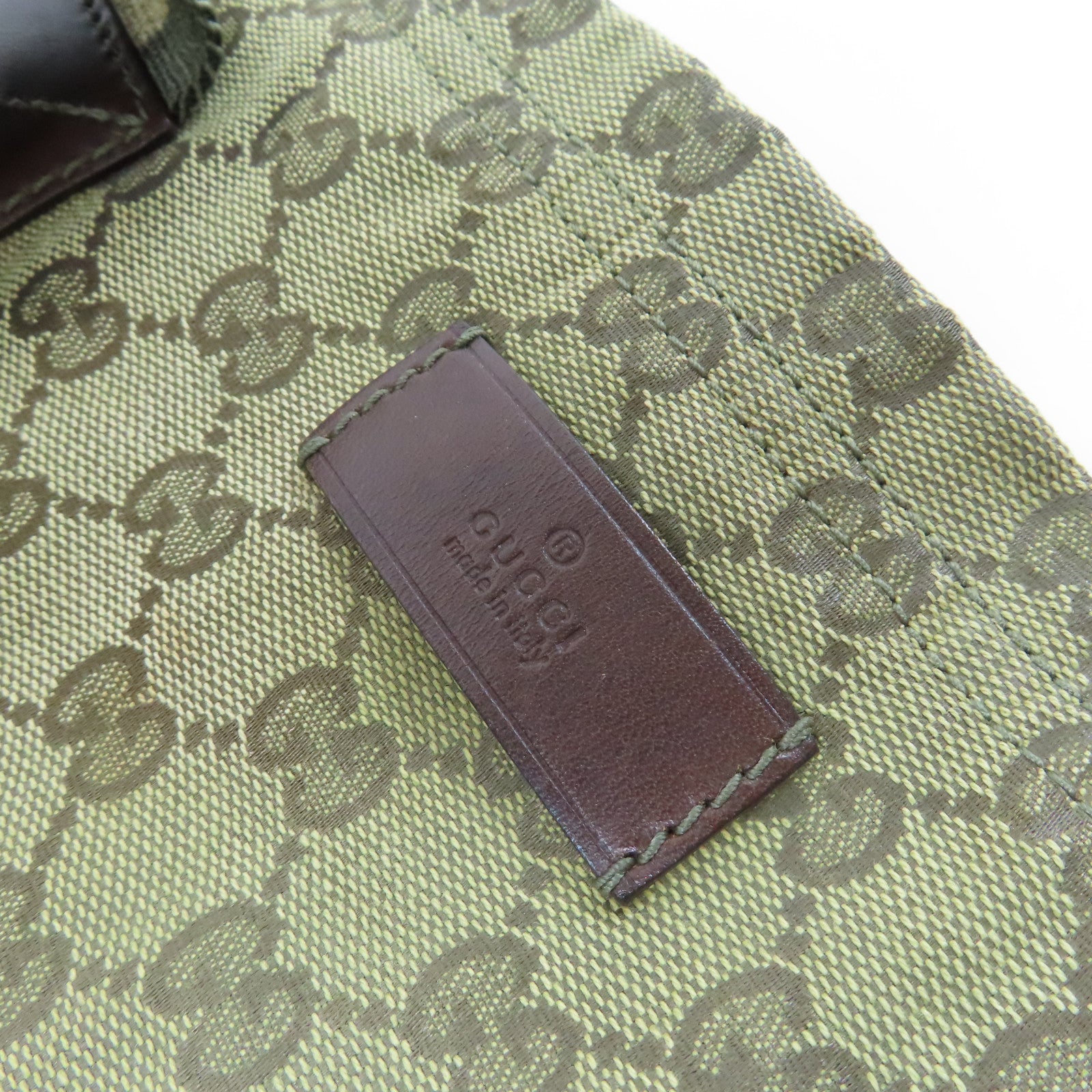 GUCCI 帆布Shoulder Bag肩背袋啡色/綠色