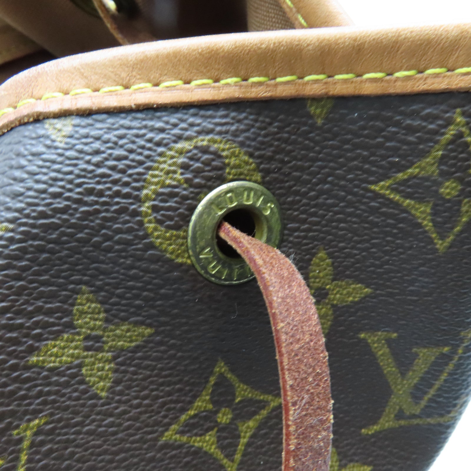 LOUIS VUITTON Monogram Montsouris GM金扣背包啡色