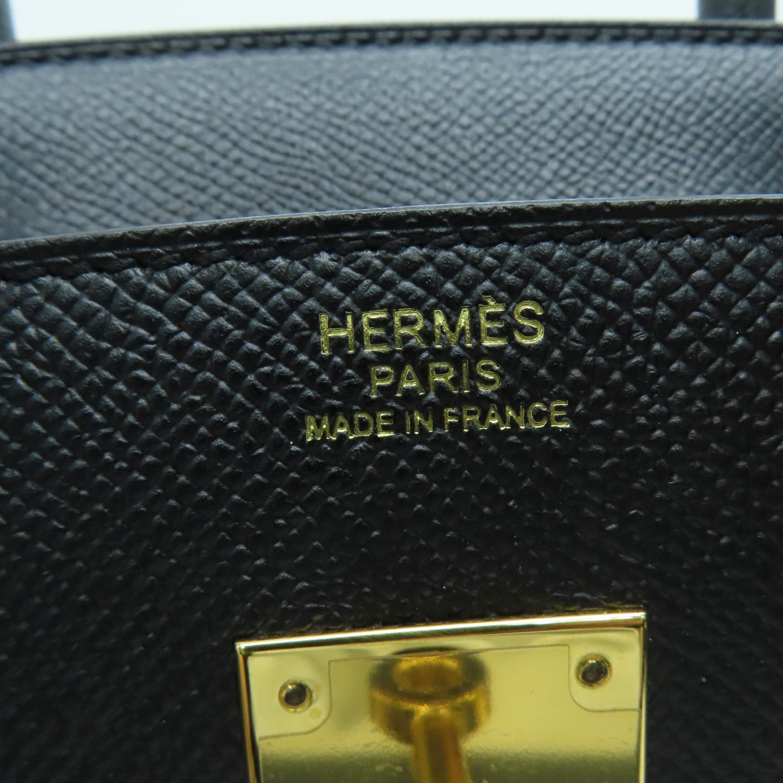 HERMES Epsom皮革Birkin 30金扣手挽袋Noir/黑色