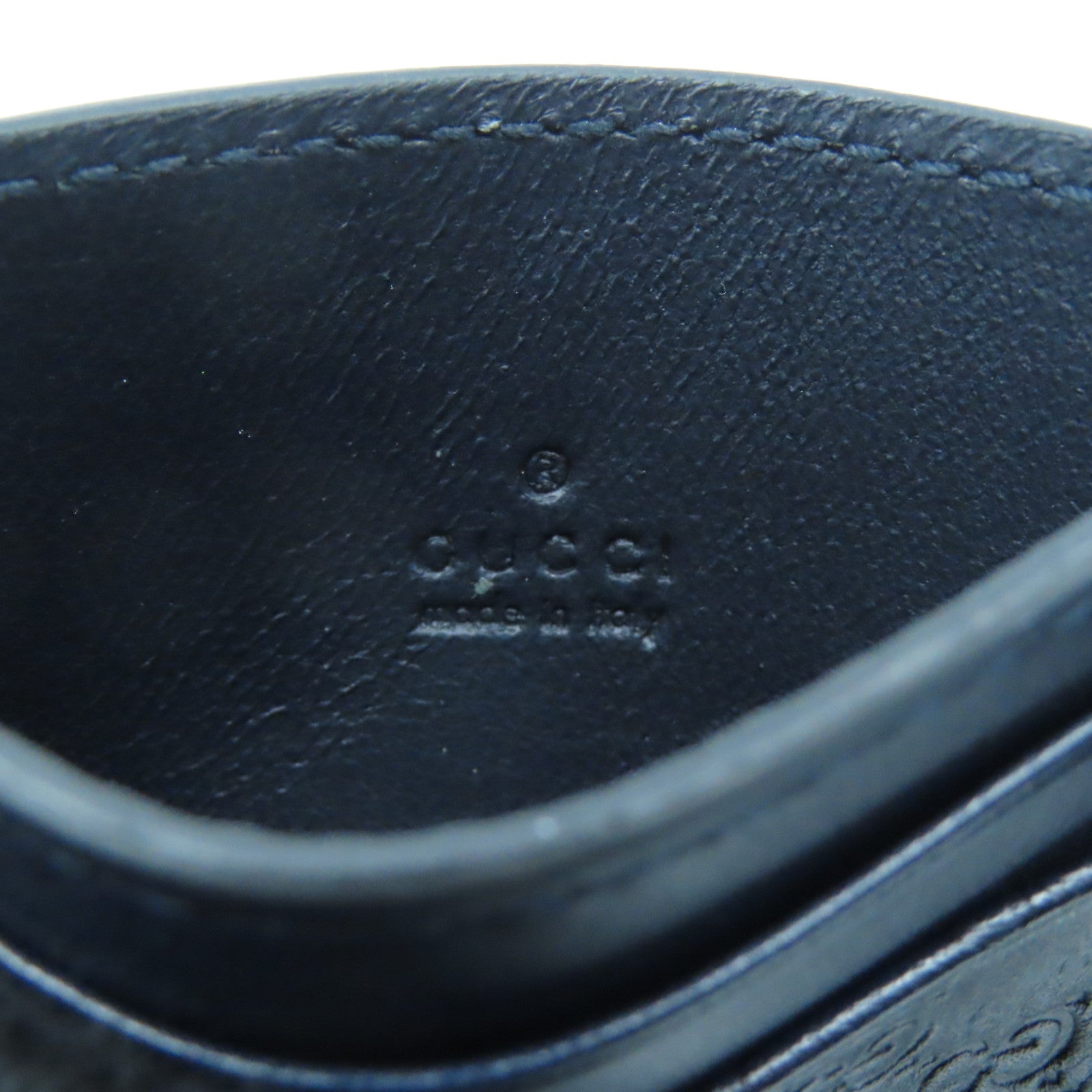 GUCCI 牛皮皮革Card Case卡片套深藍色