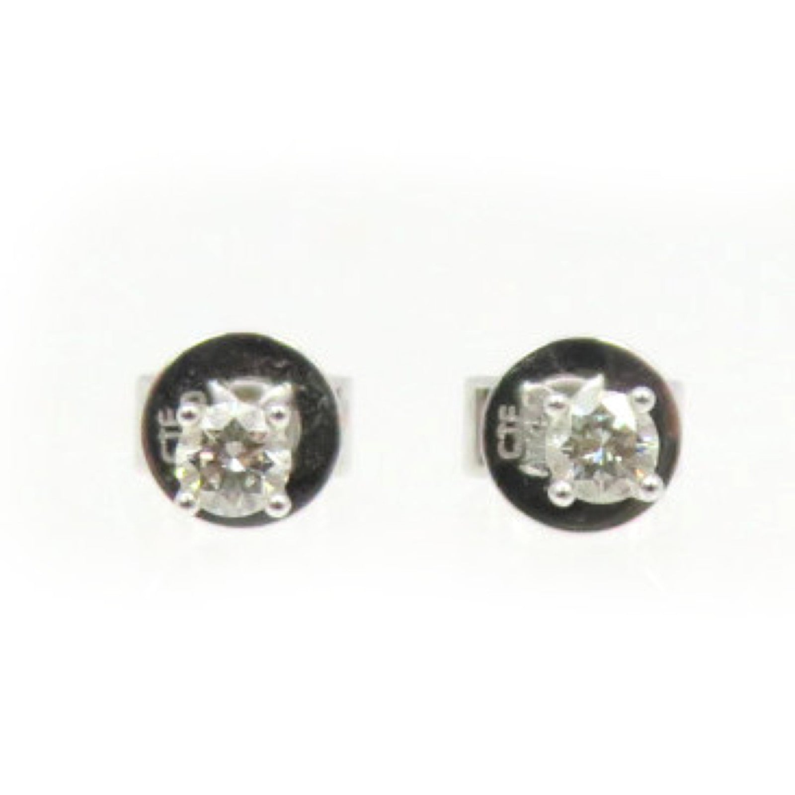 JEWELRY 【激減優惠】18K白金0.085ct/0.089ct鑽石Diamond Earrings耳環