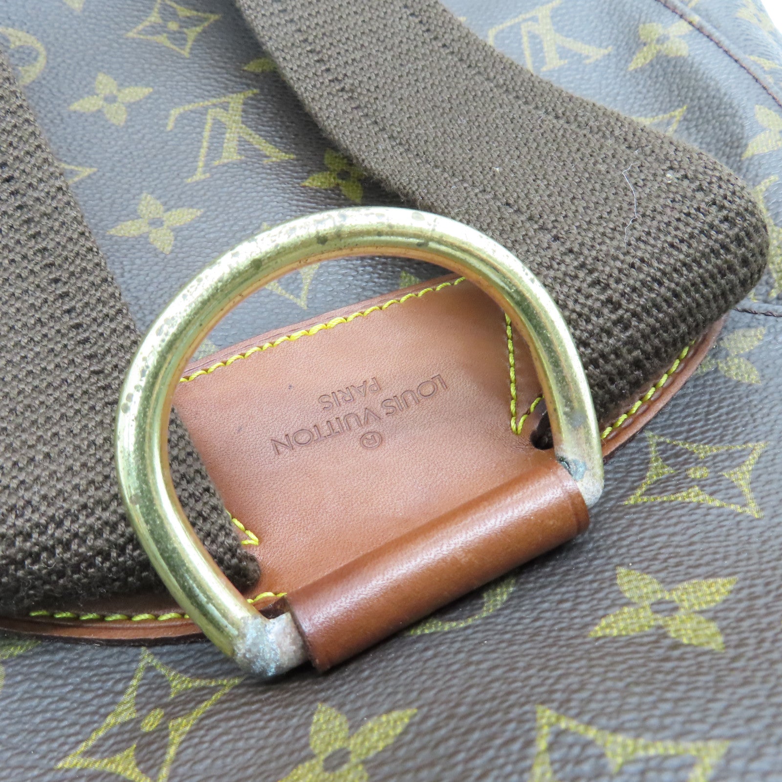LOUIS VUITTON Monogram Montsouris GM金扣背包啡色