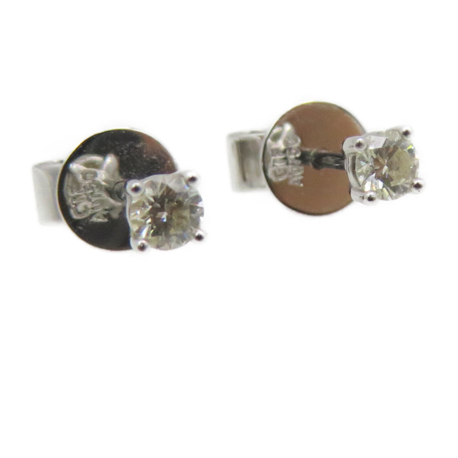 JEWELRY 【激減優惠】18K白金0.085ct/0.089ct鑽石Diamond Earrings耳環