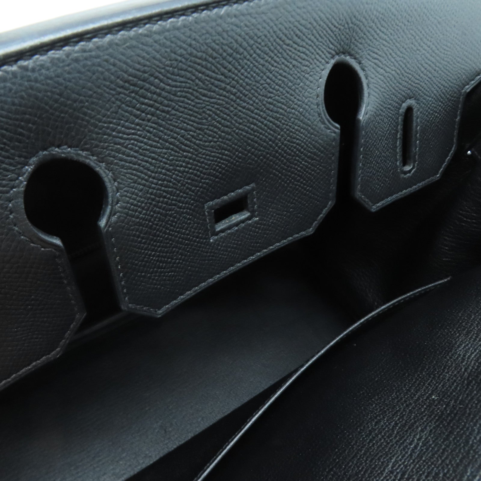 HERMES Epsom皮革Birkin 30金扣手挽袋Noir/黑色