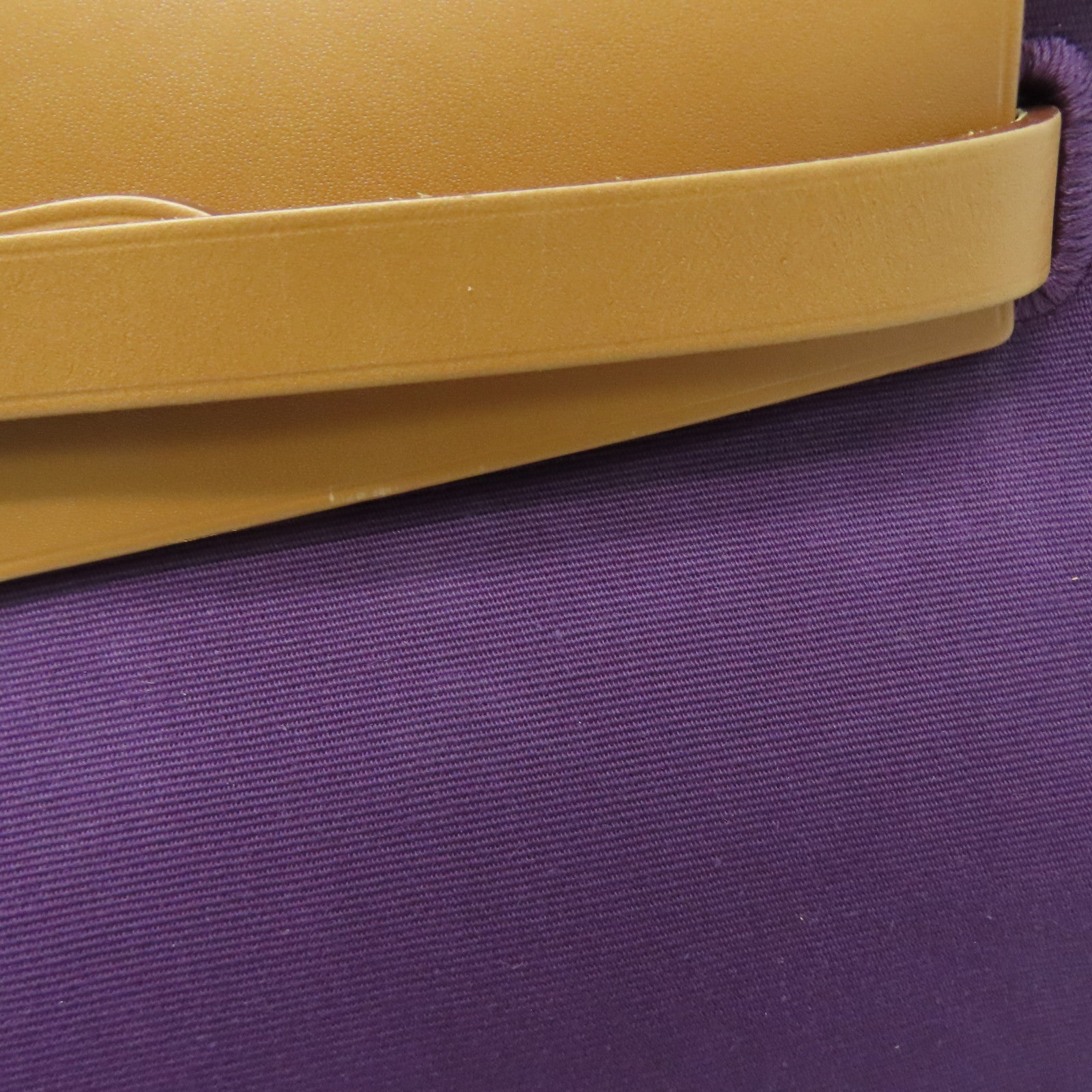 HERMES Canvas 2 Way Shoulder Bag Silver Buckle Handle Shoulder Bag Purple