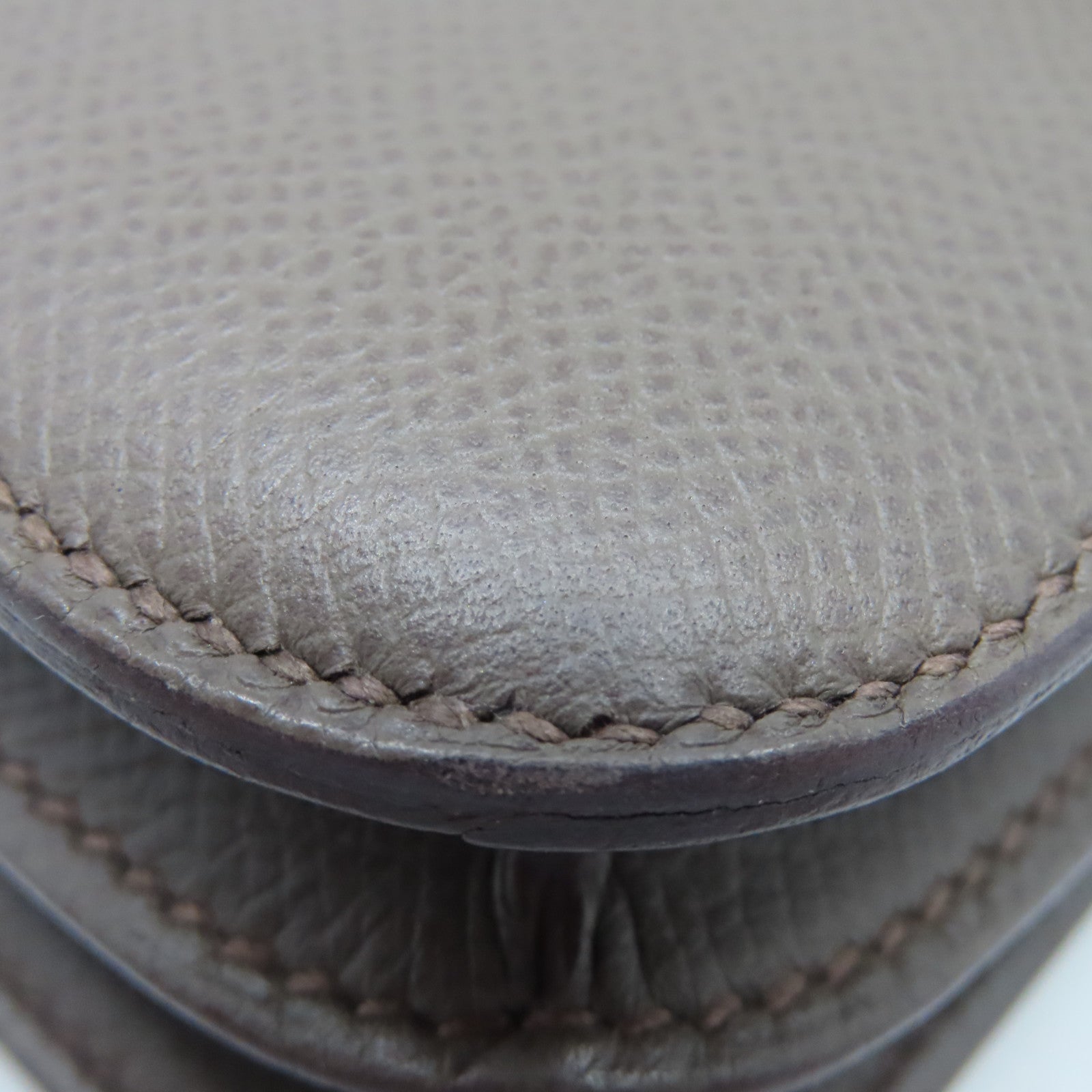 HERMES Epsom皮革Constance Elan銀扣肩背袋錫器灰色