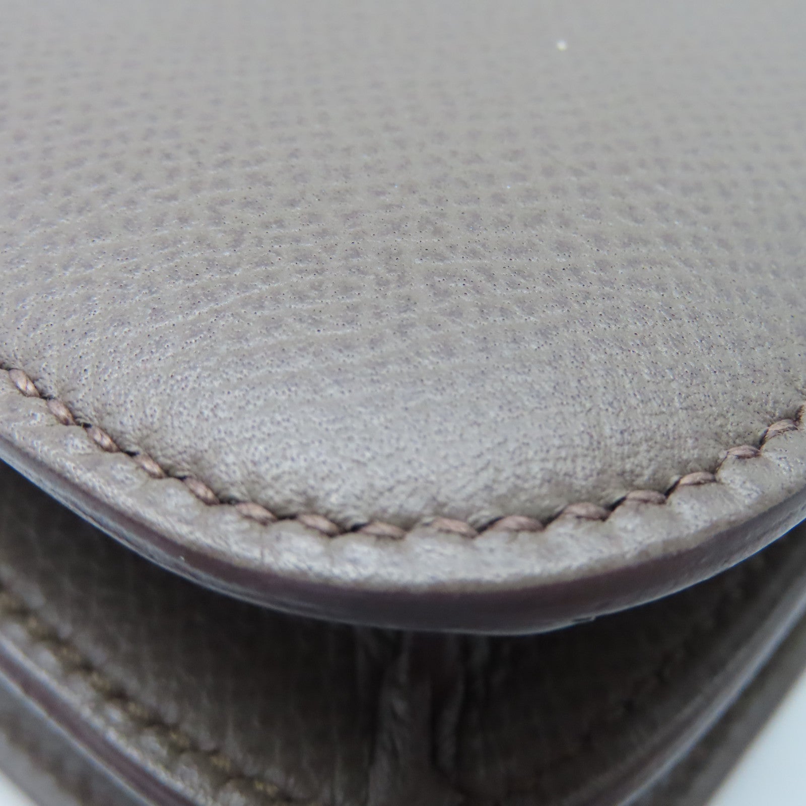 HERMES Epsom皮革Constance Elan銀扣肩背袋錫器灰色