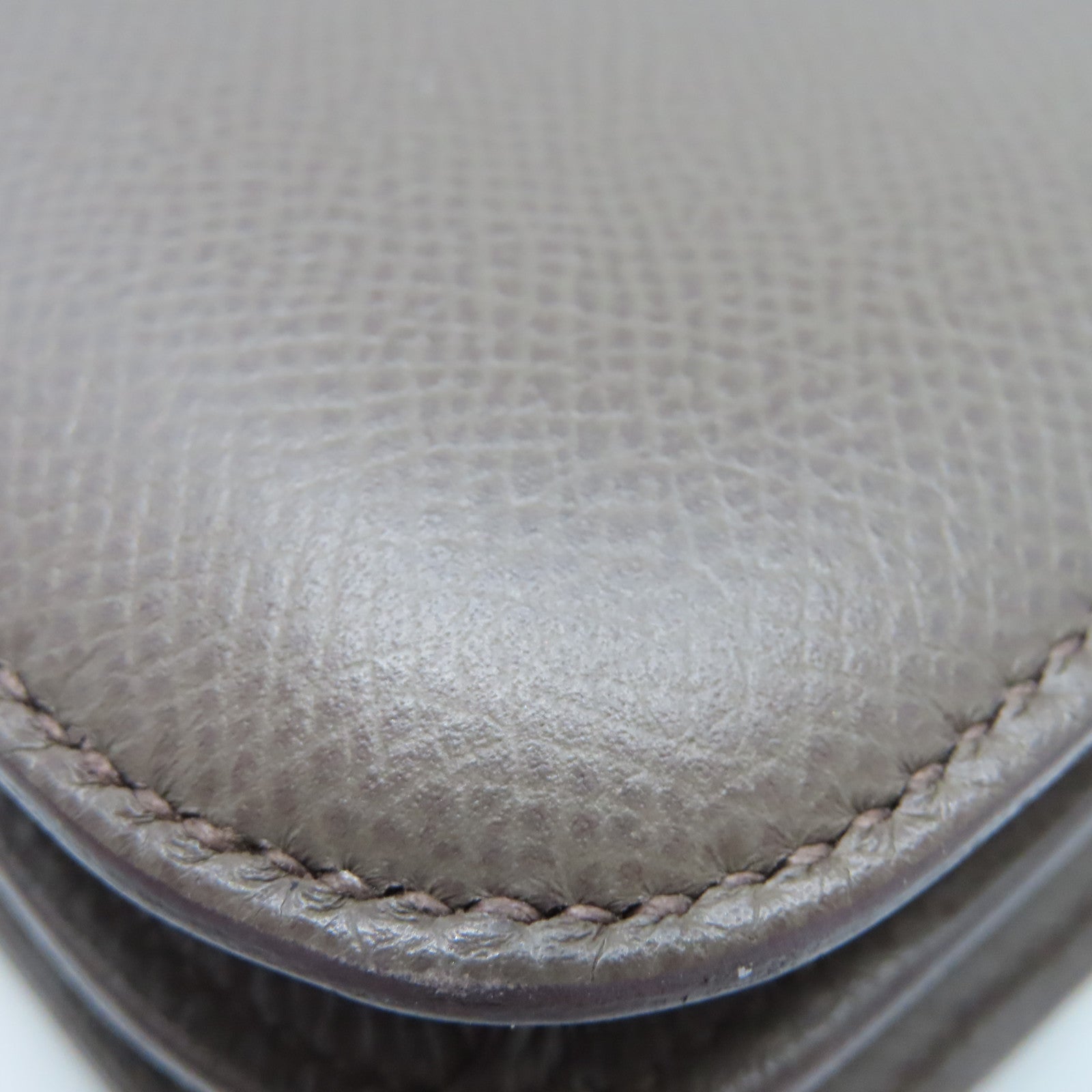 HERMES Epsom皮革Constance Elan銀扣肩背袋錫器灰色