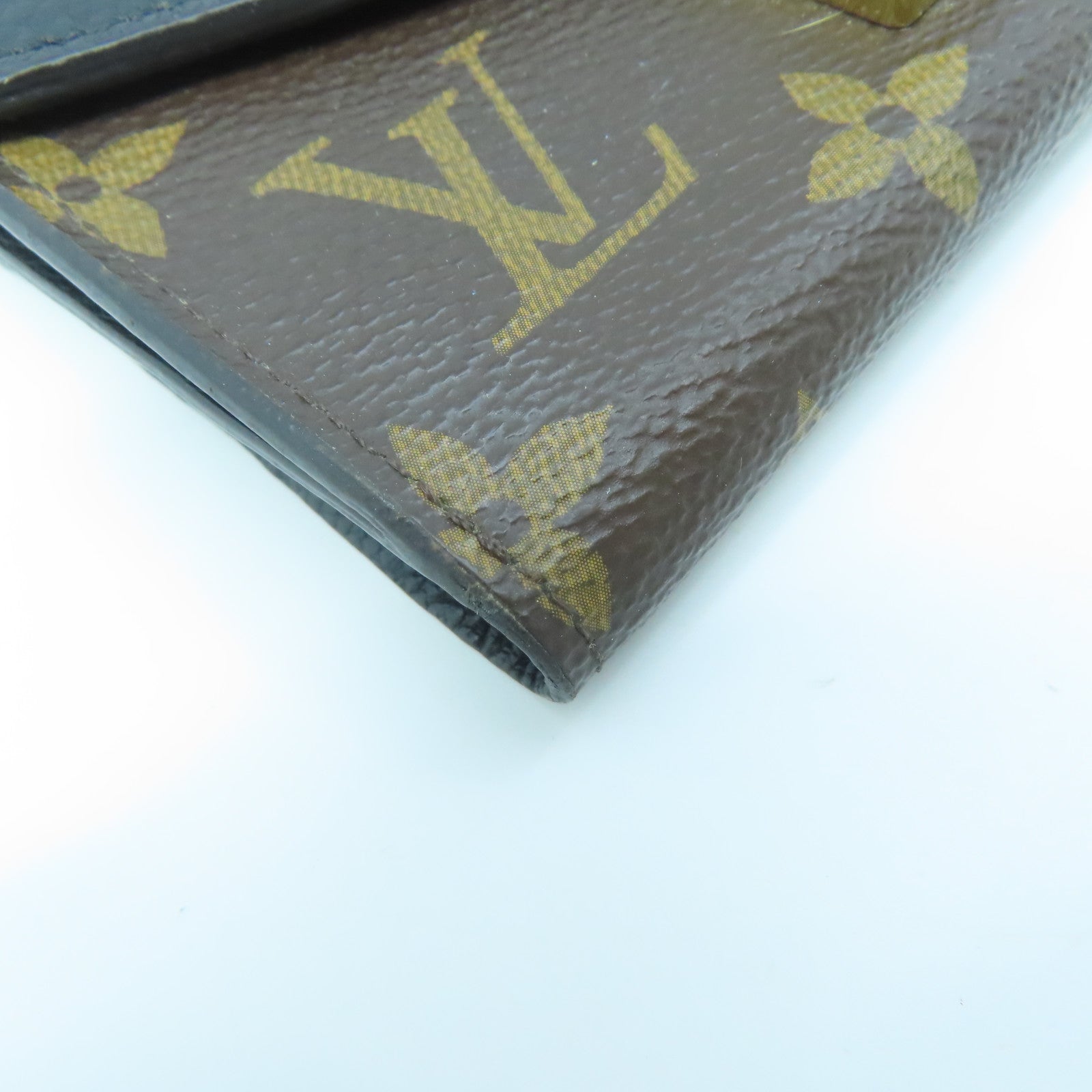 LOUIS VUITTON Monogram Wallet gold buckle wallet brown