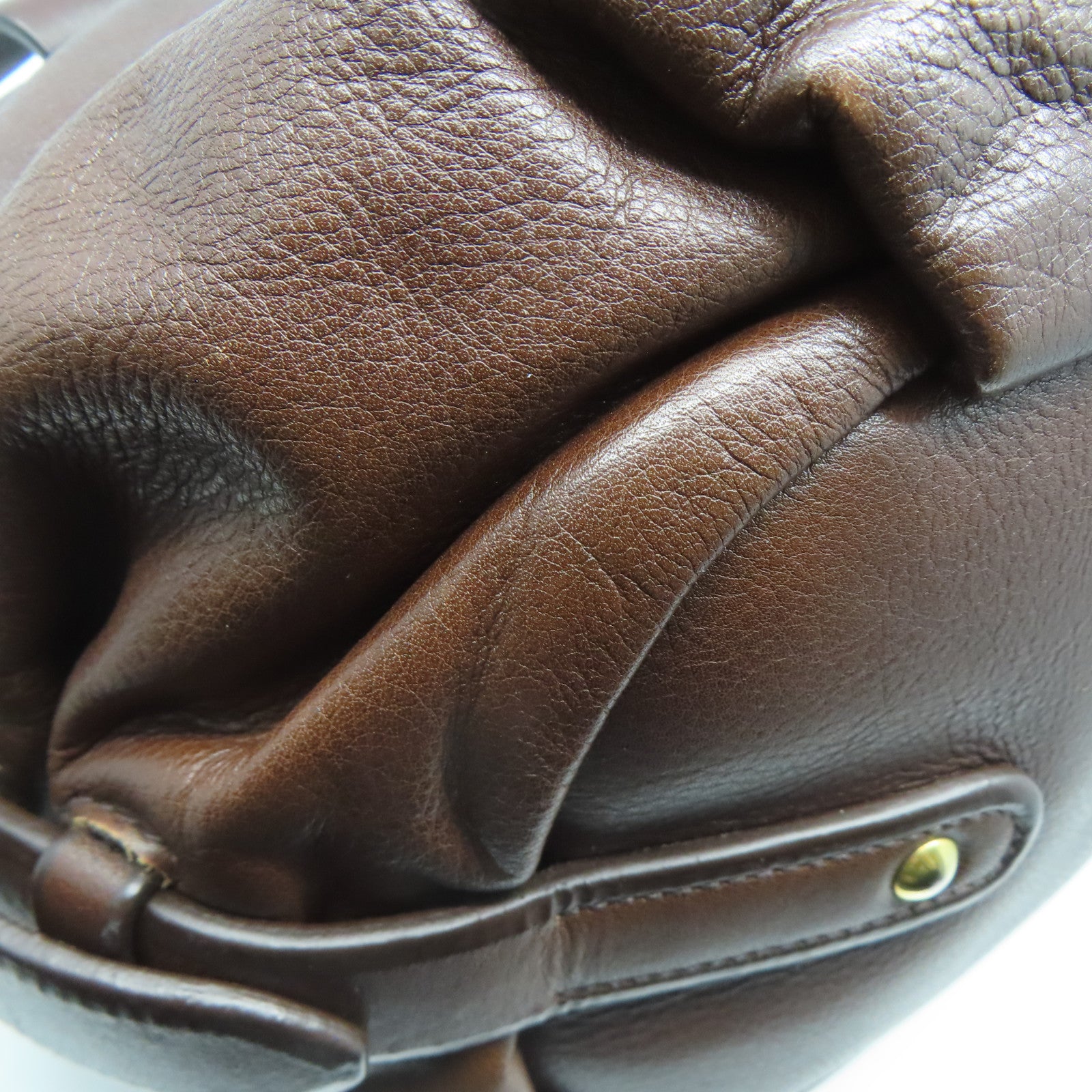 PRADA 牛皮皮革2 Way Shoulder Bag金扣手挽肩背兩用袋深啡色