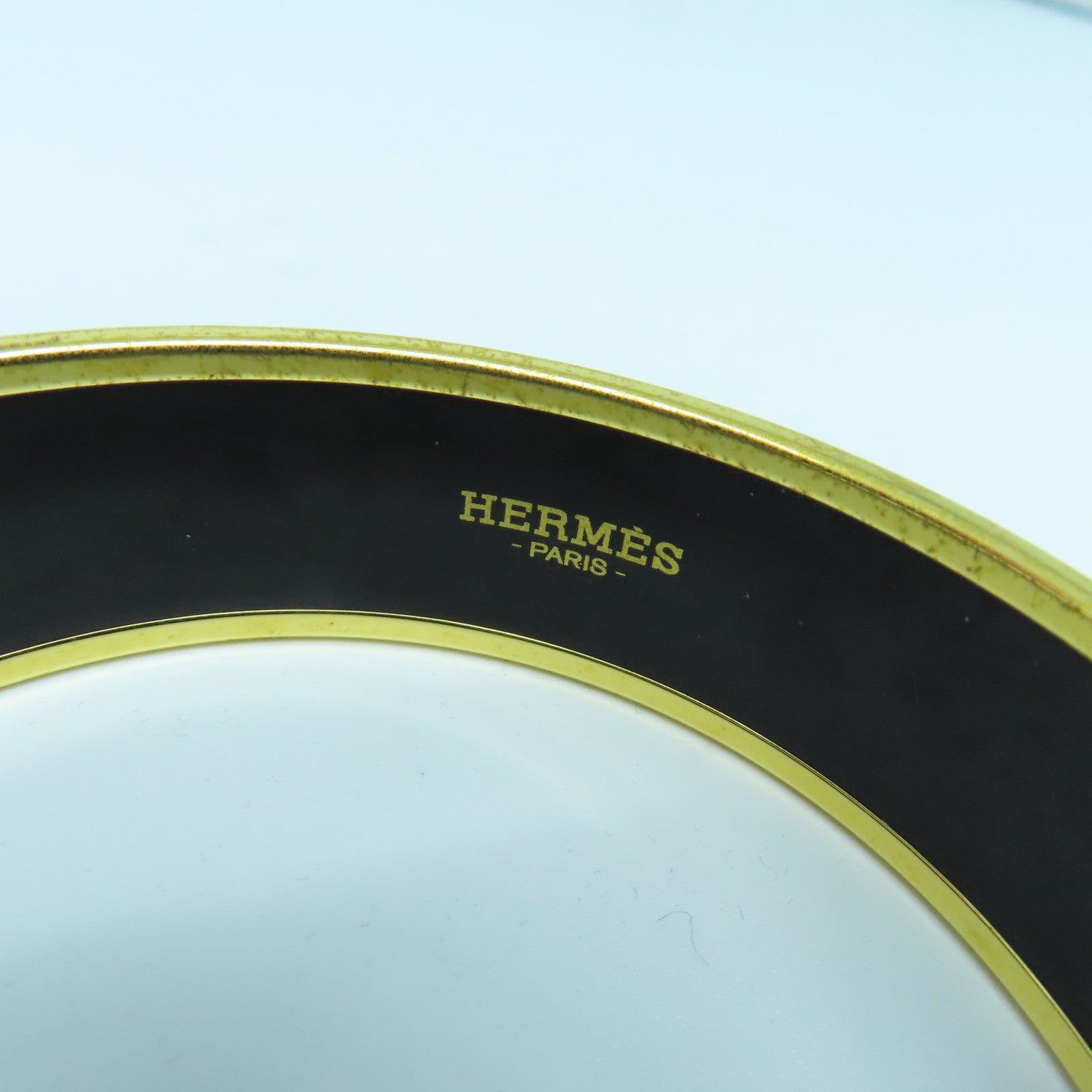 HERMES 金屬Bangle手鐲藍色/黃色