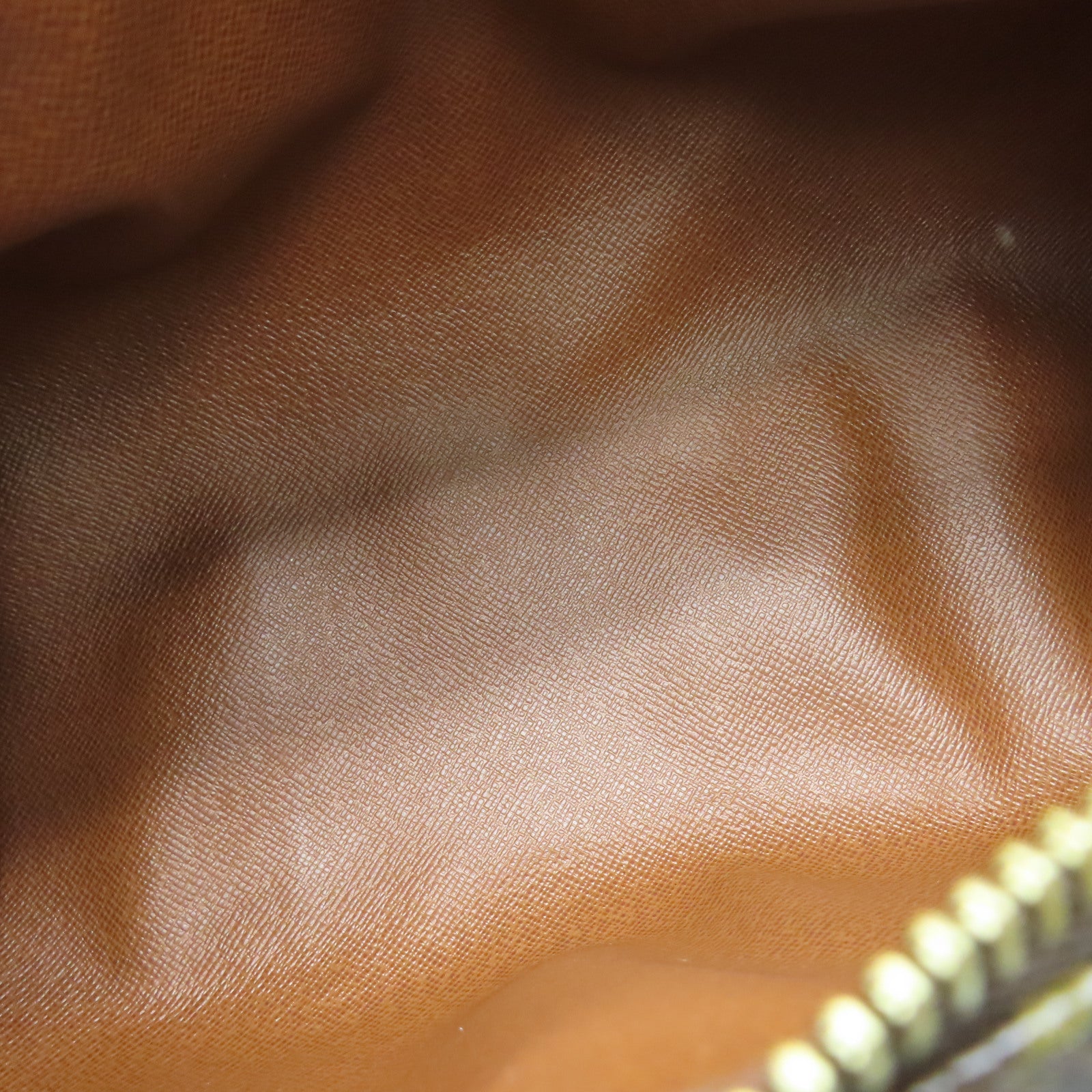 LOUIS VUITTON Monogram Papillon Gold Buckle Shoulder Bag Brown