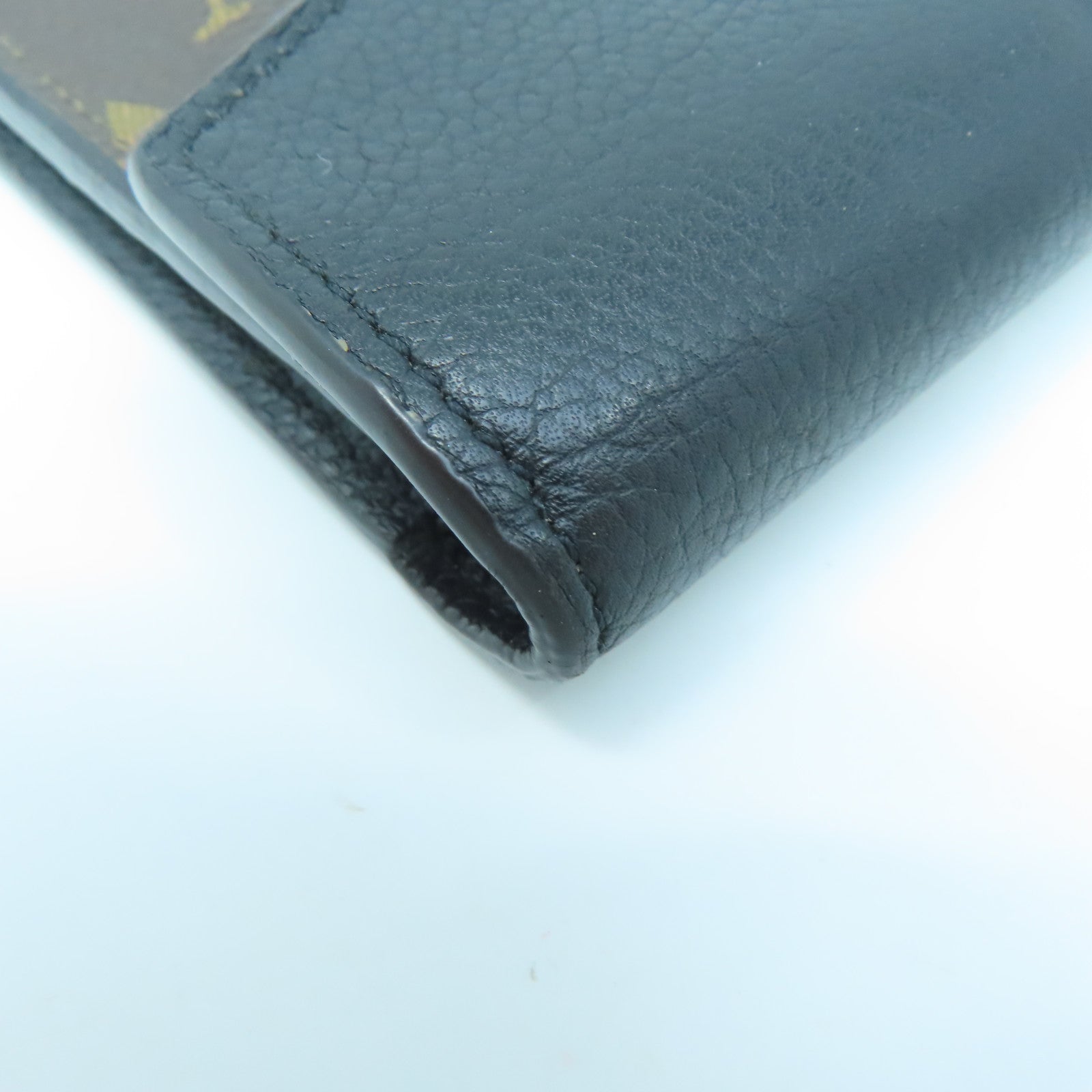 LOUIS VUITTON Monogram Wallet gold buckle wallet brown