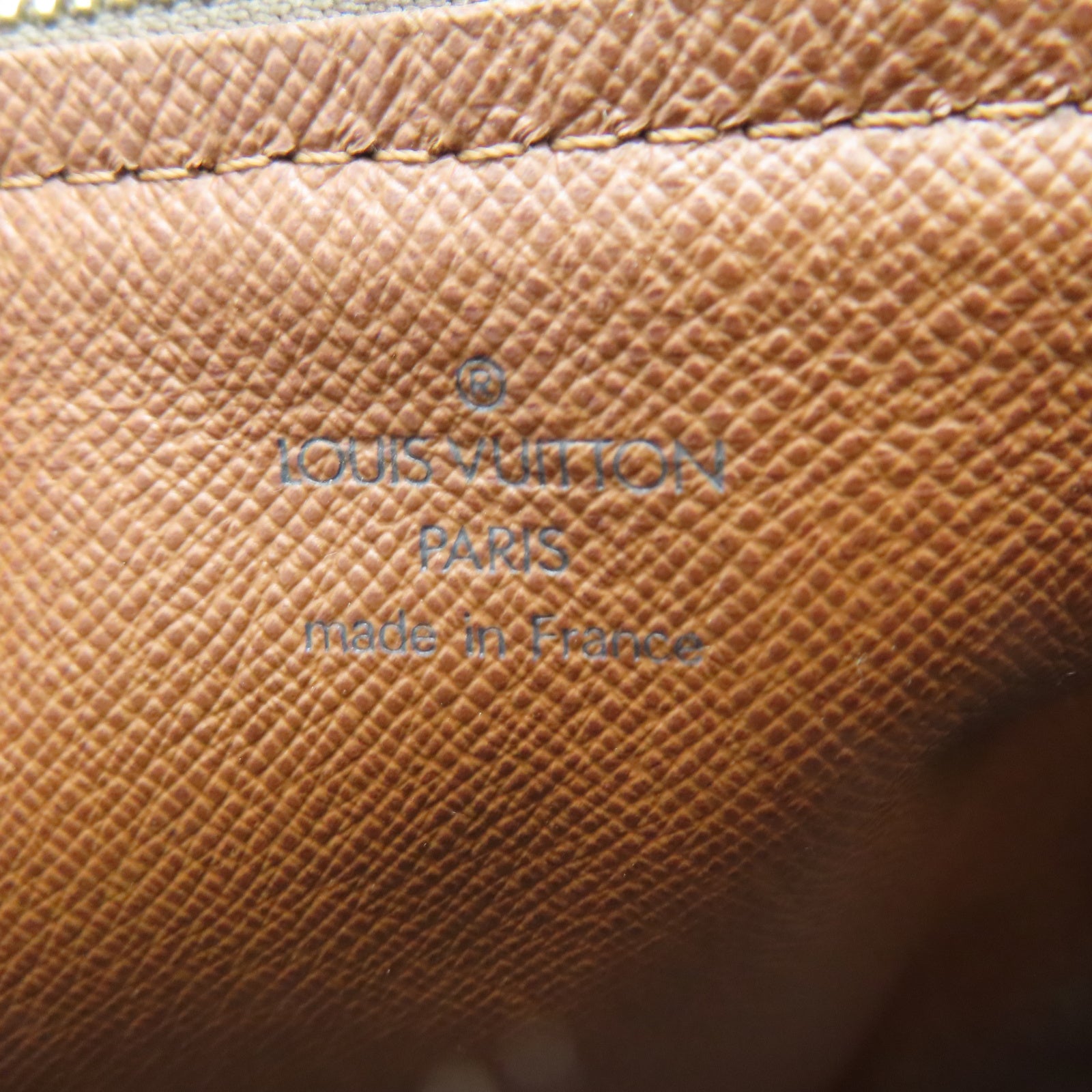 LOUIS VUITTON Monogram Papillon Gold Buckle Shoulder Bag Brown