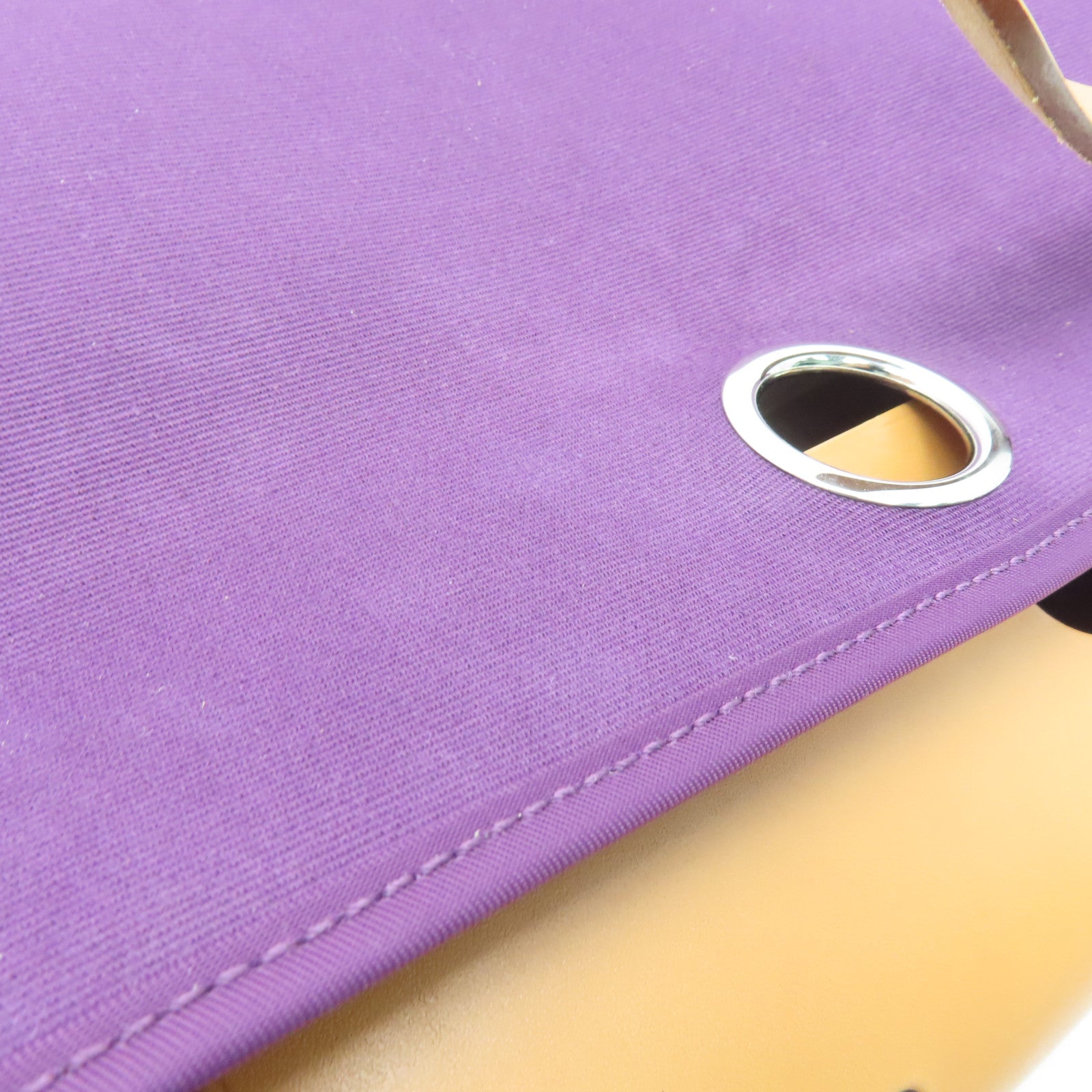 HERMES Canvas 2 Way Shoulder Bag Silver Buckle Handle Shoulder Bag Purple