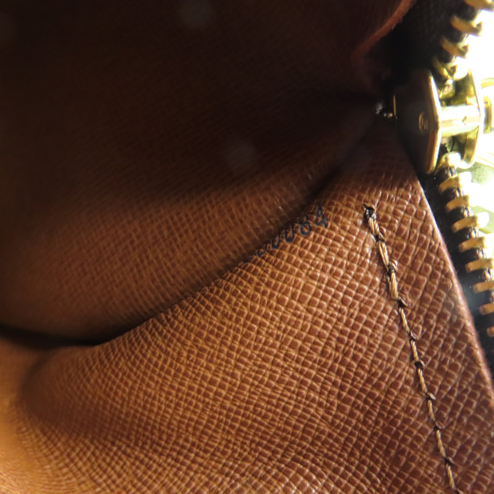 LOUIS VUITTON Monogram Papillon Gold Buckle Shoulder Bag Brown