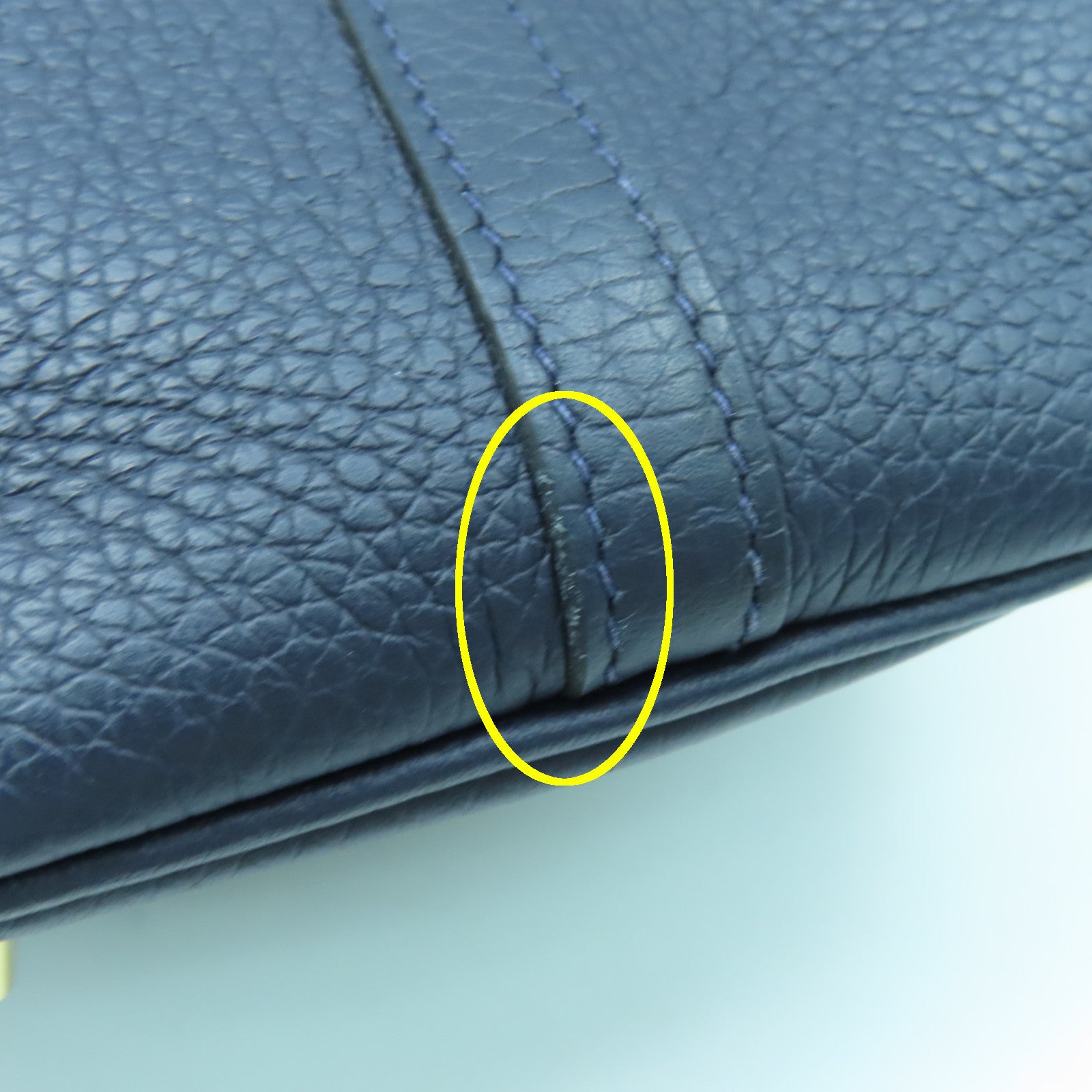 HERMES Clemence皮革Picotin PM金扣手挽袋午夜藍