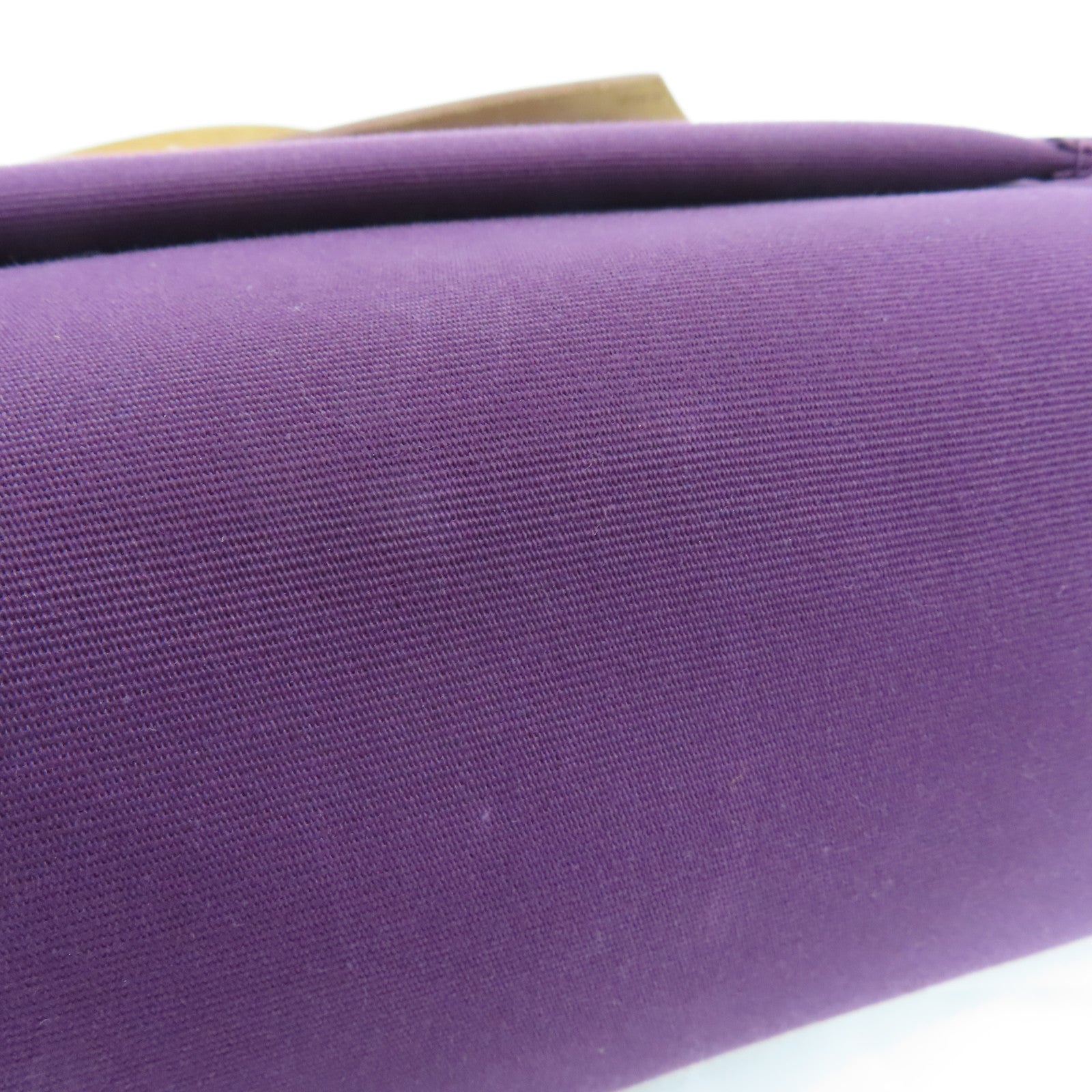 HERMES Canvas 2 Way Shoulder Bag Silver Buckle Handle Shoulder Bag Purple