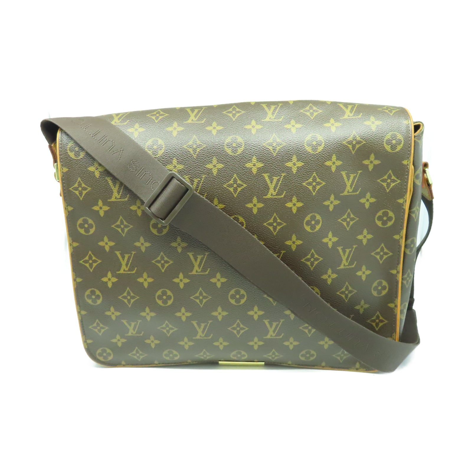 LOUIS VUITTON Monogram Abbesses Messenger金扣肩背袋棕色