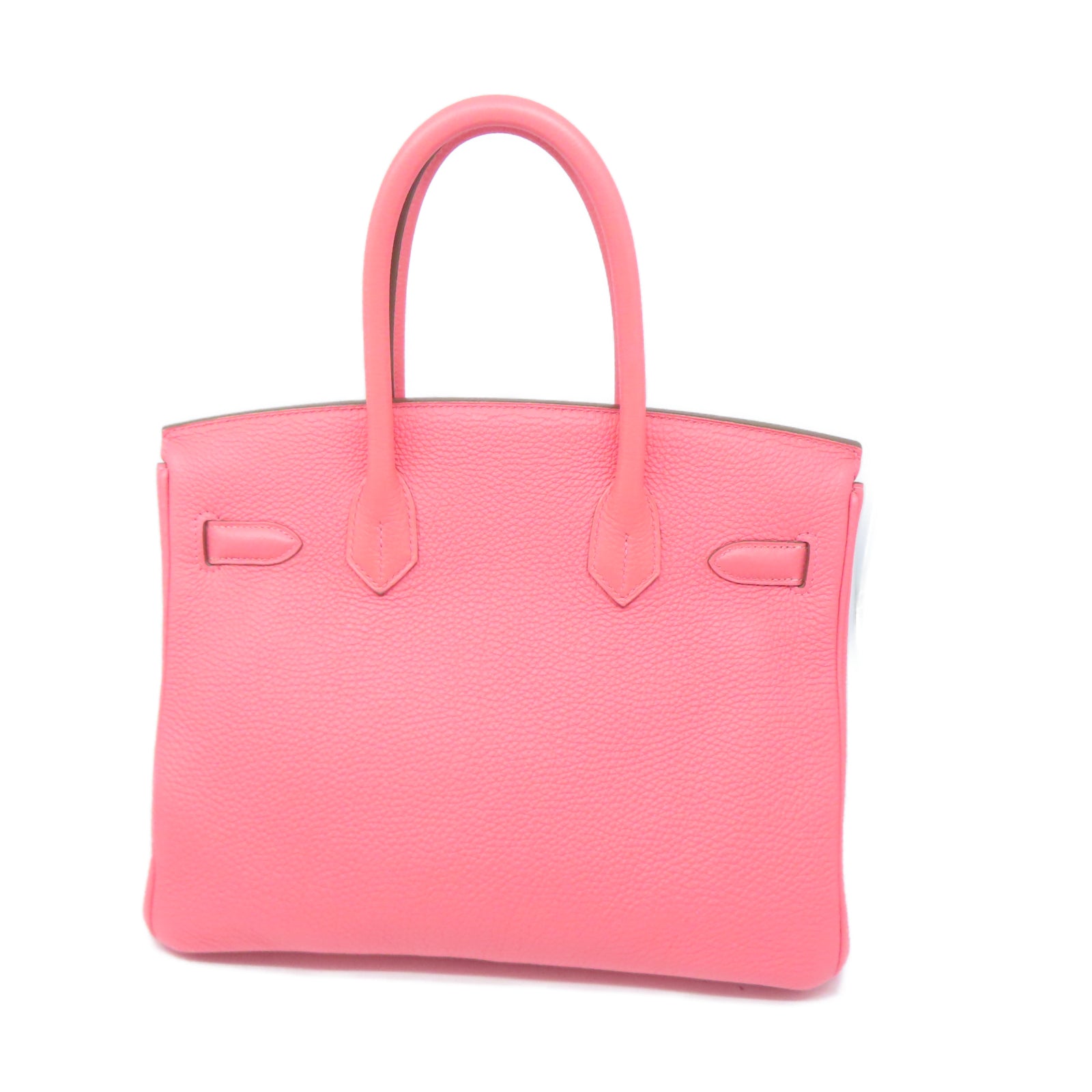 HERMES Togo皮革Birkin 30銀扣手挽袋唇膏粉色