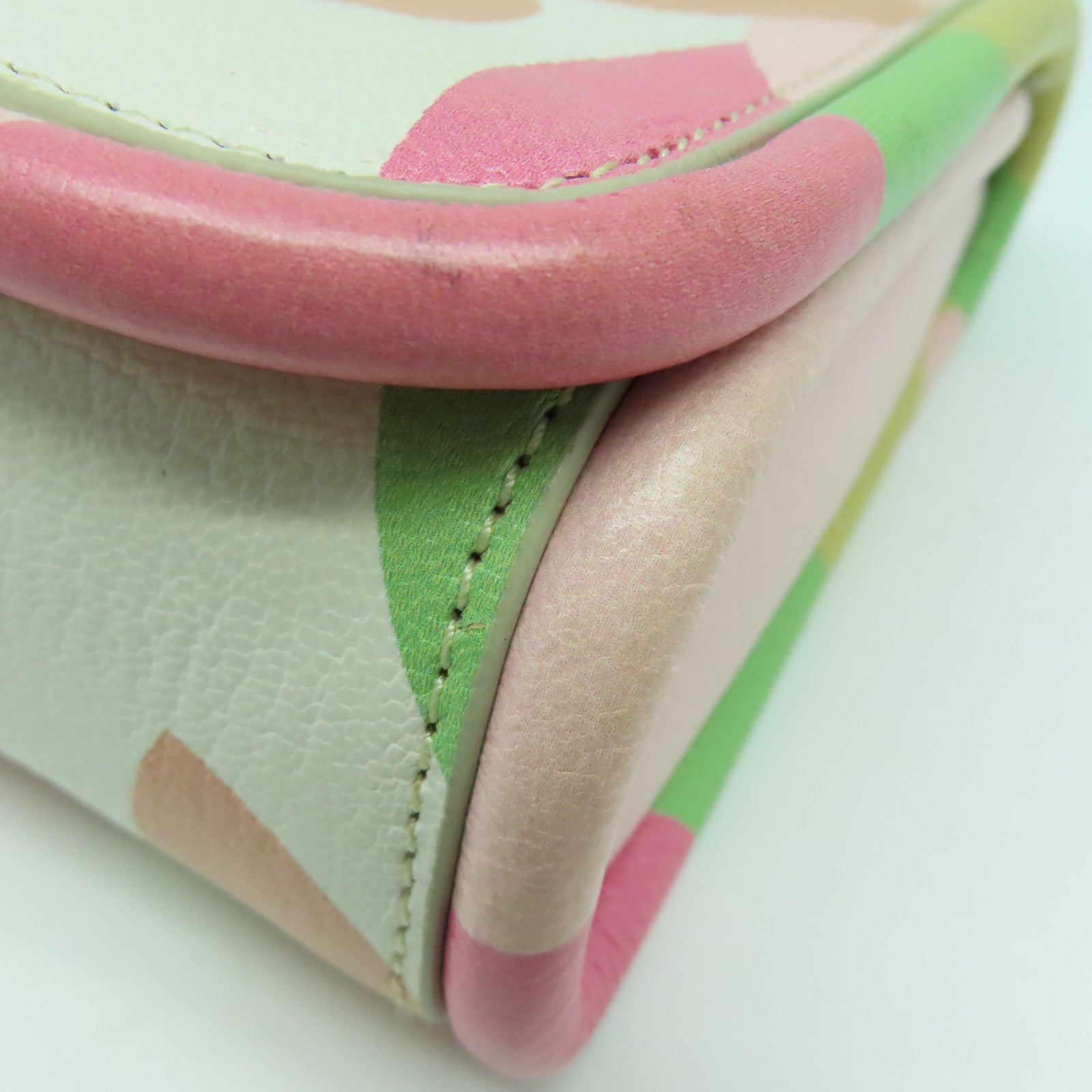 Miu Miu 牛皮皮革Chain Shoulder Bag銀扣鏈帶肩背袋粉紅色