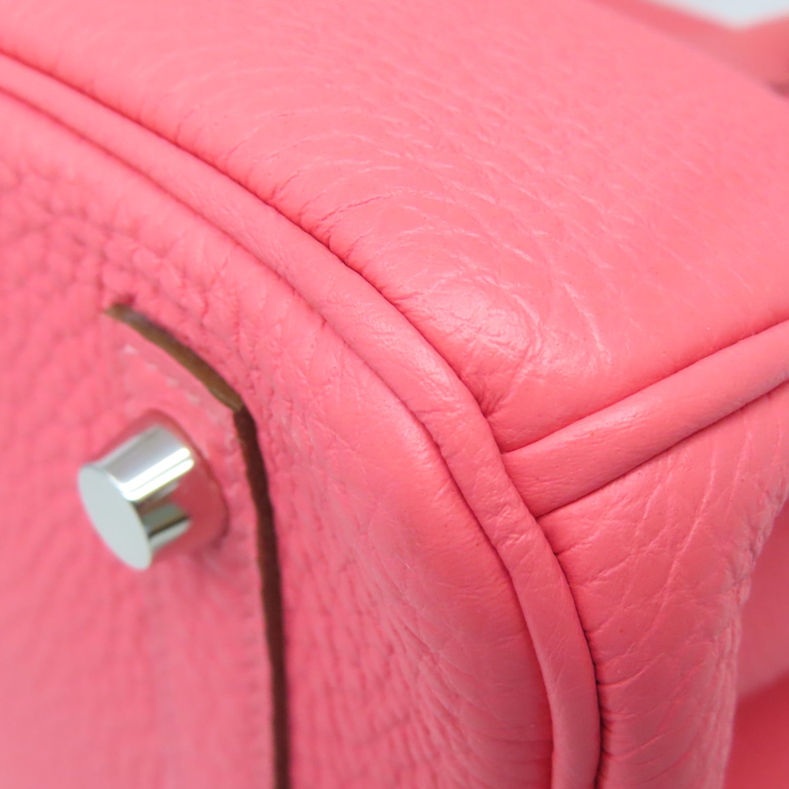 HERMES Togo皮革Birkin 30銀扣手挽袋唇膏粉色
